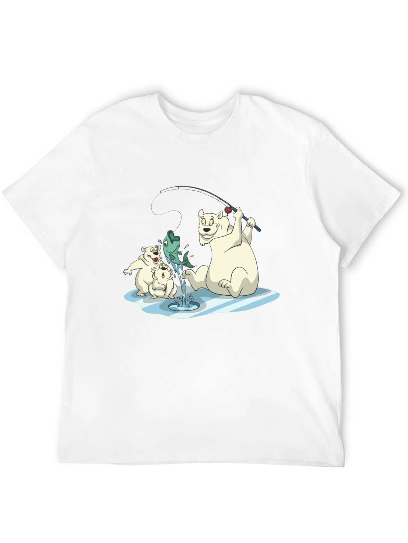 Polar Bear Fishing T-Shirt