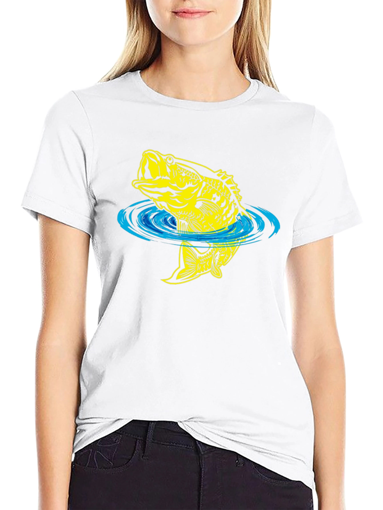Bass Fish Graphic Tee - Fishing T-Shirt