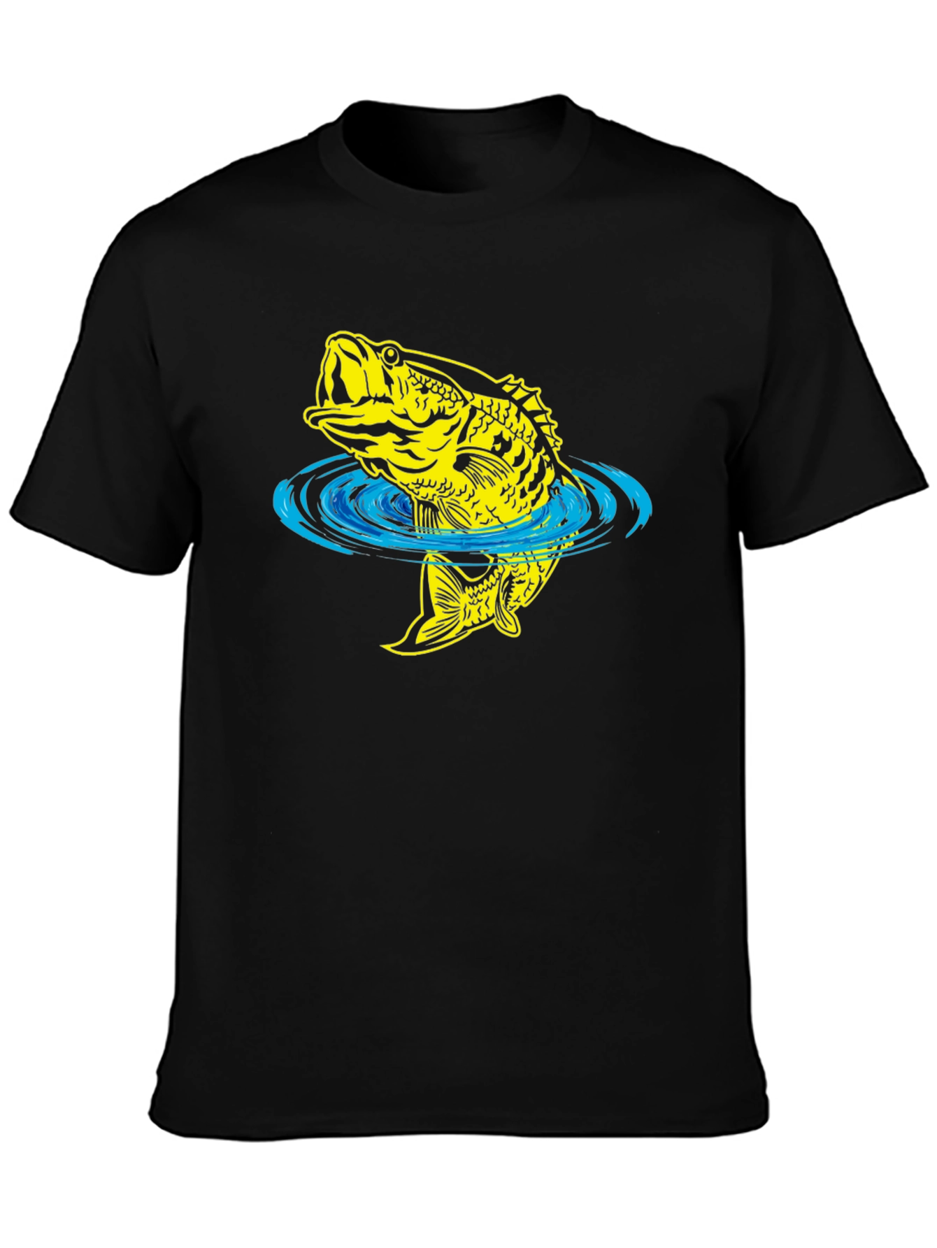 Bass Fish Graphic Tee - Fishing T-Shirt