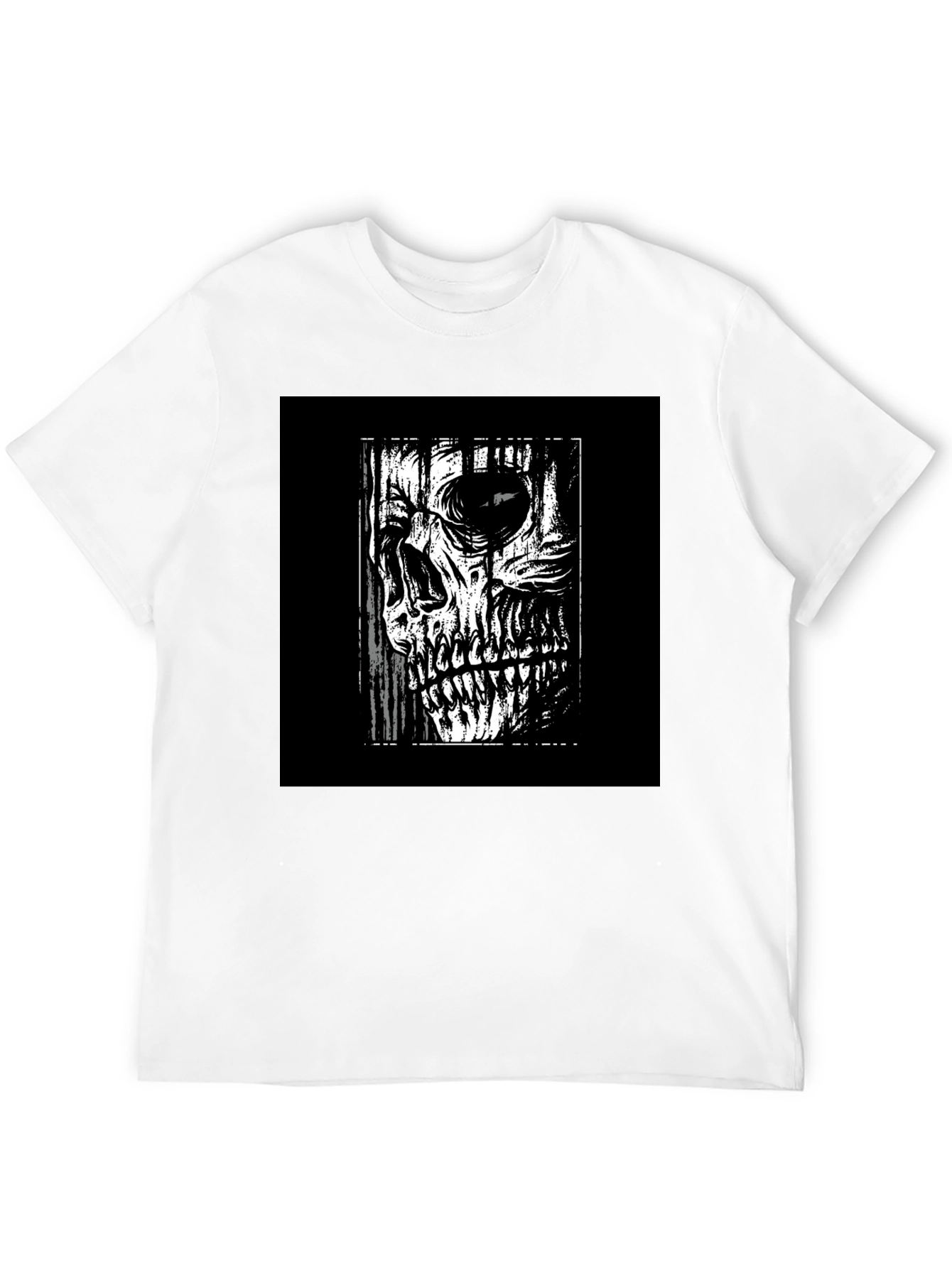 Skull Graphic Print Black T-Shirt