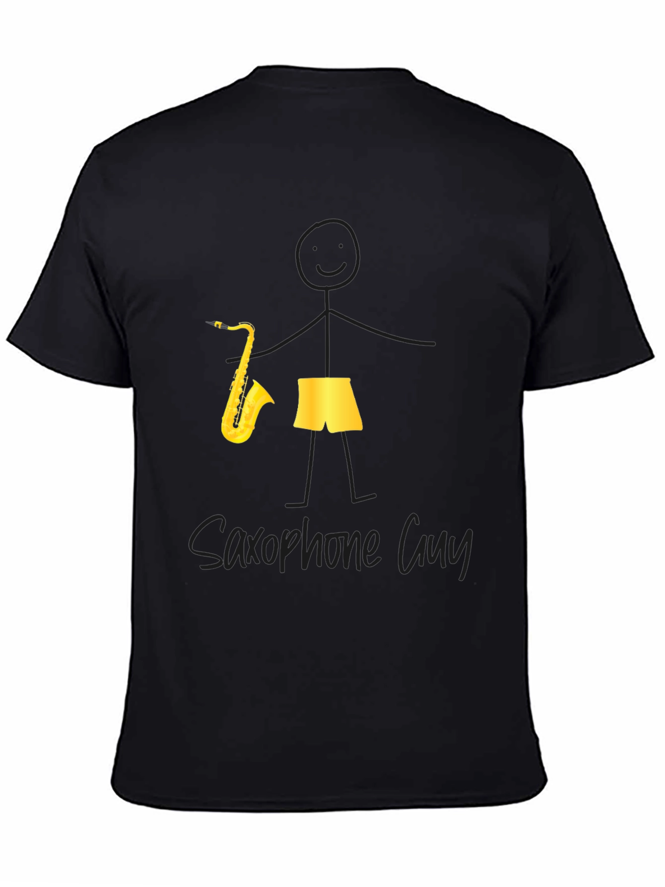 Saxophone Guy Graphic Tee - Black T-Shirt