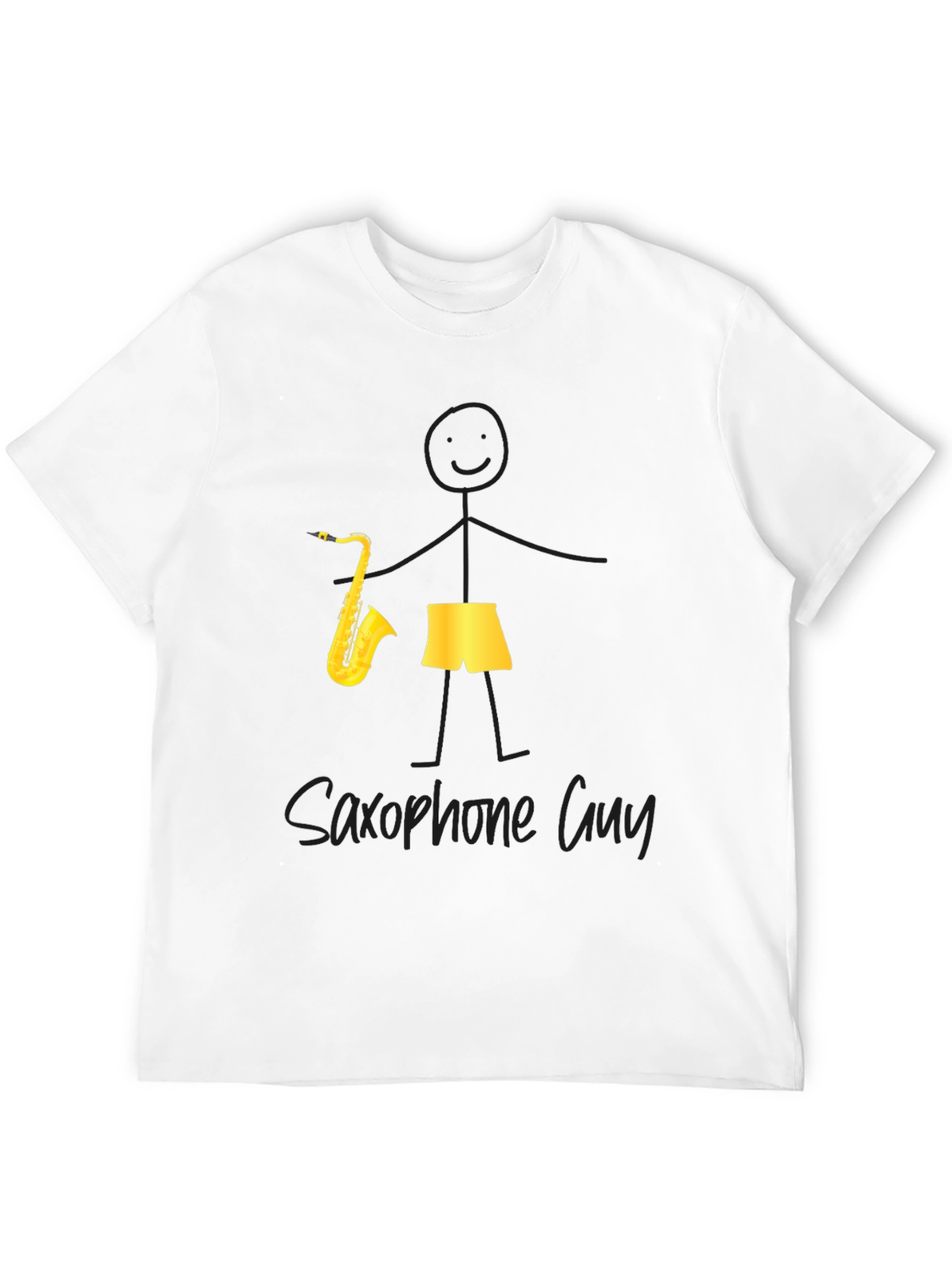 Saxophone Guy Graphic Tee - Black T-Shirt