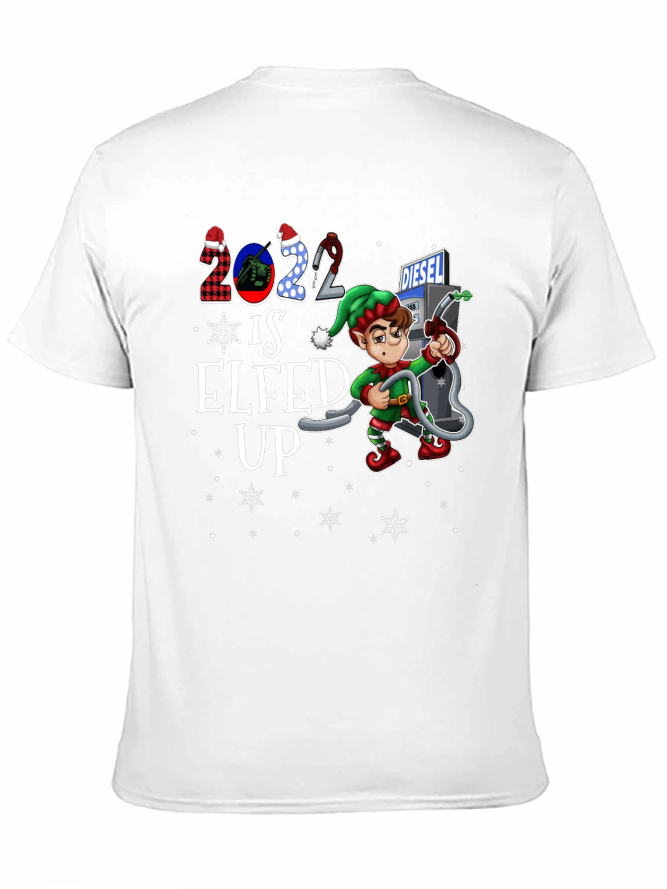 Elfed Up Diesel T-Shirt - Christmas Holiday Tee