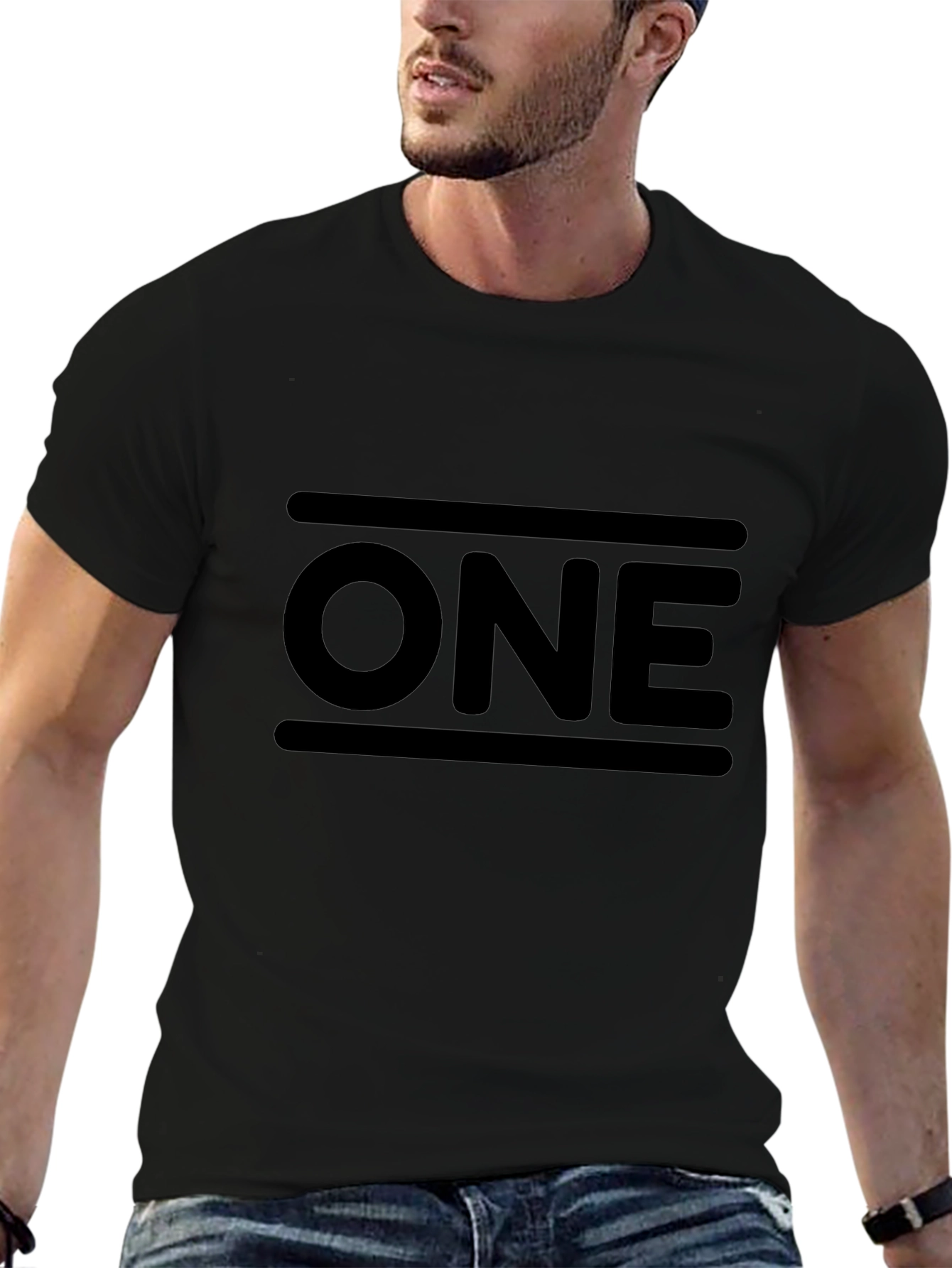 Simple Black ONE Graphic Tee