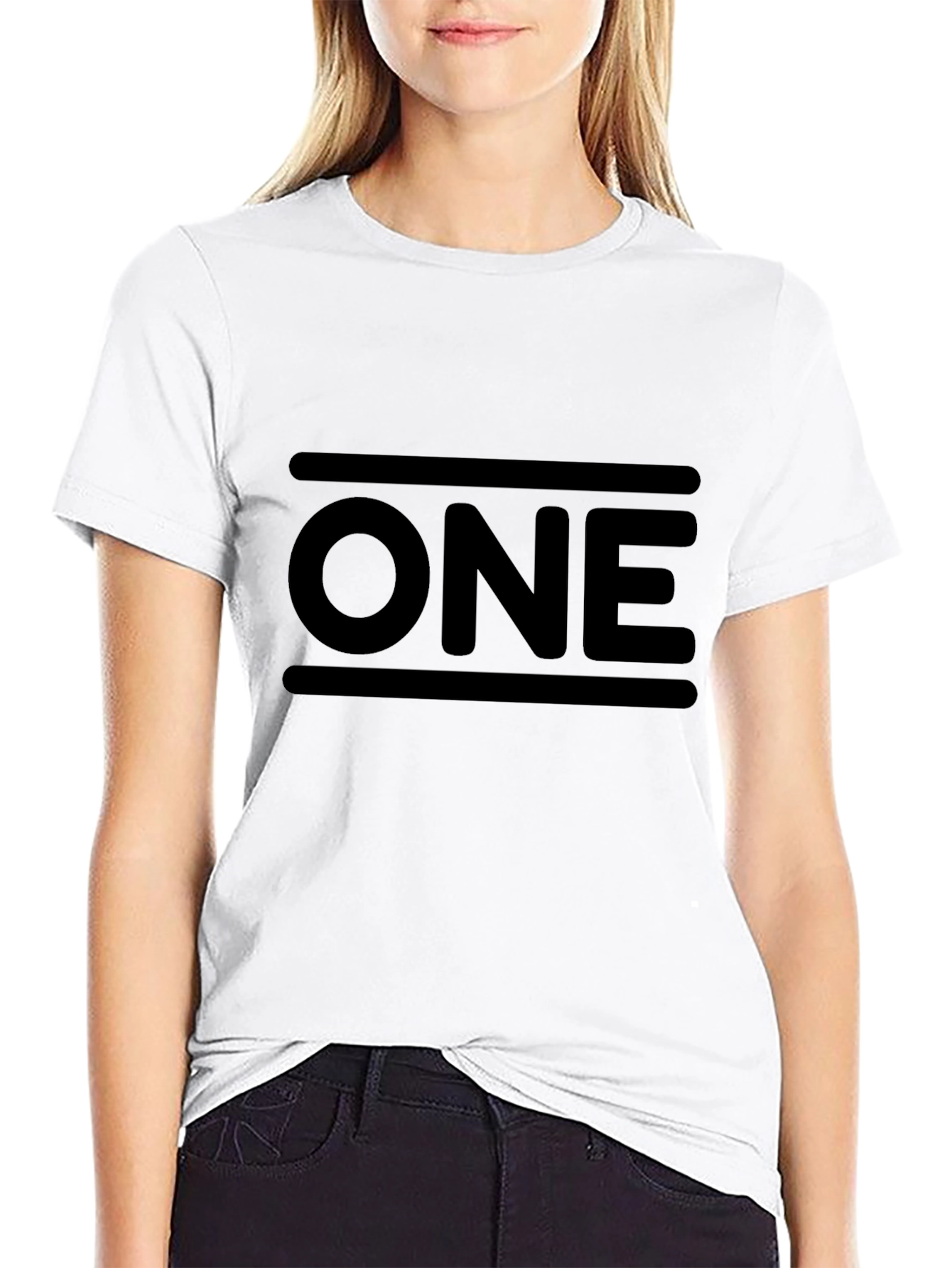 Simple Black ONE Graphic Tee