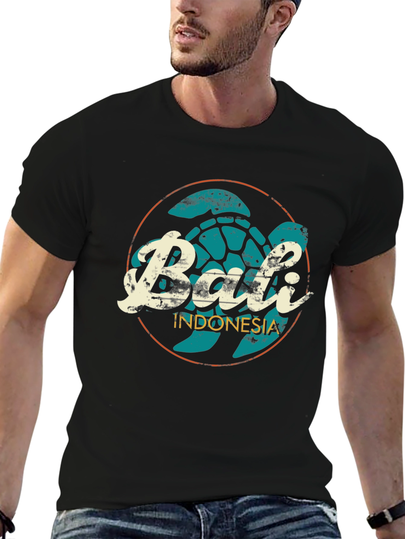 Bali Indonesia Turtle Graphic T-Shirt