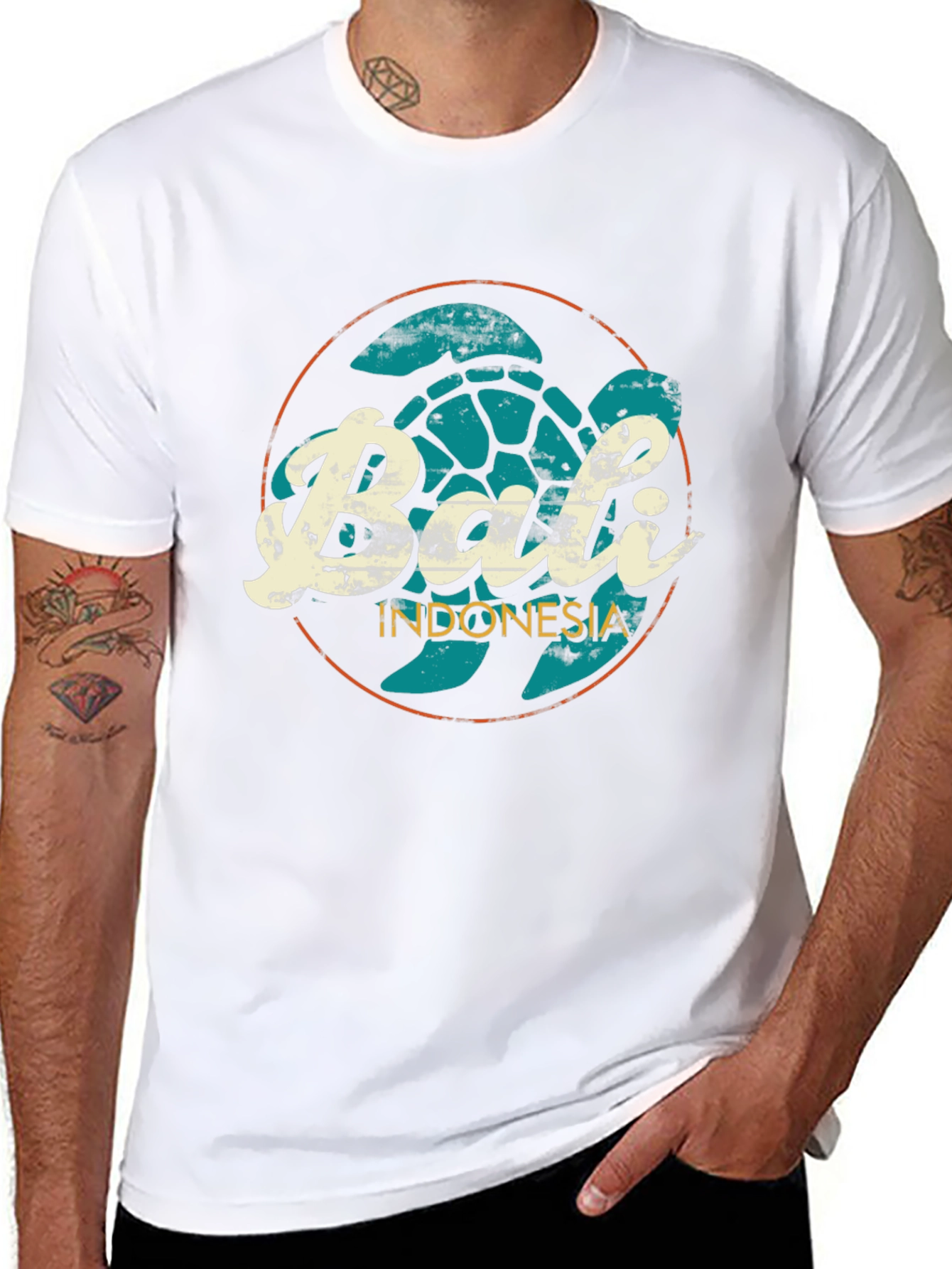 Bali Indonesia Turtle Graphic T-Shirt