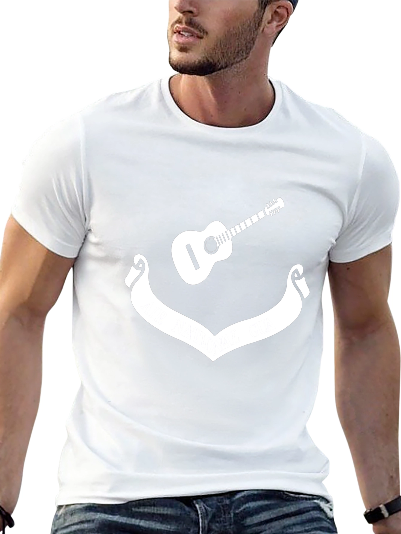 Guitar & Banner Graphic Tee - Black