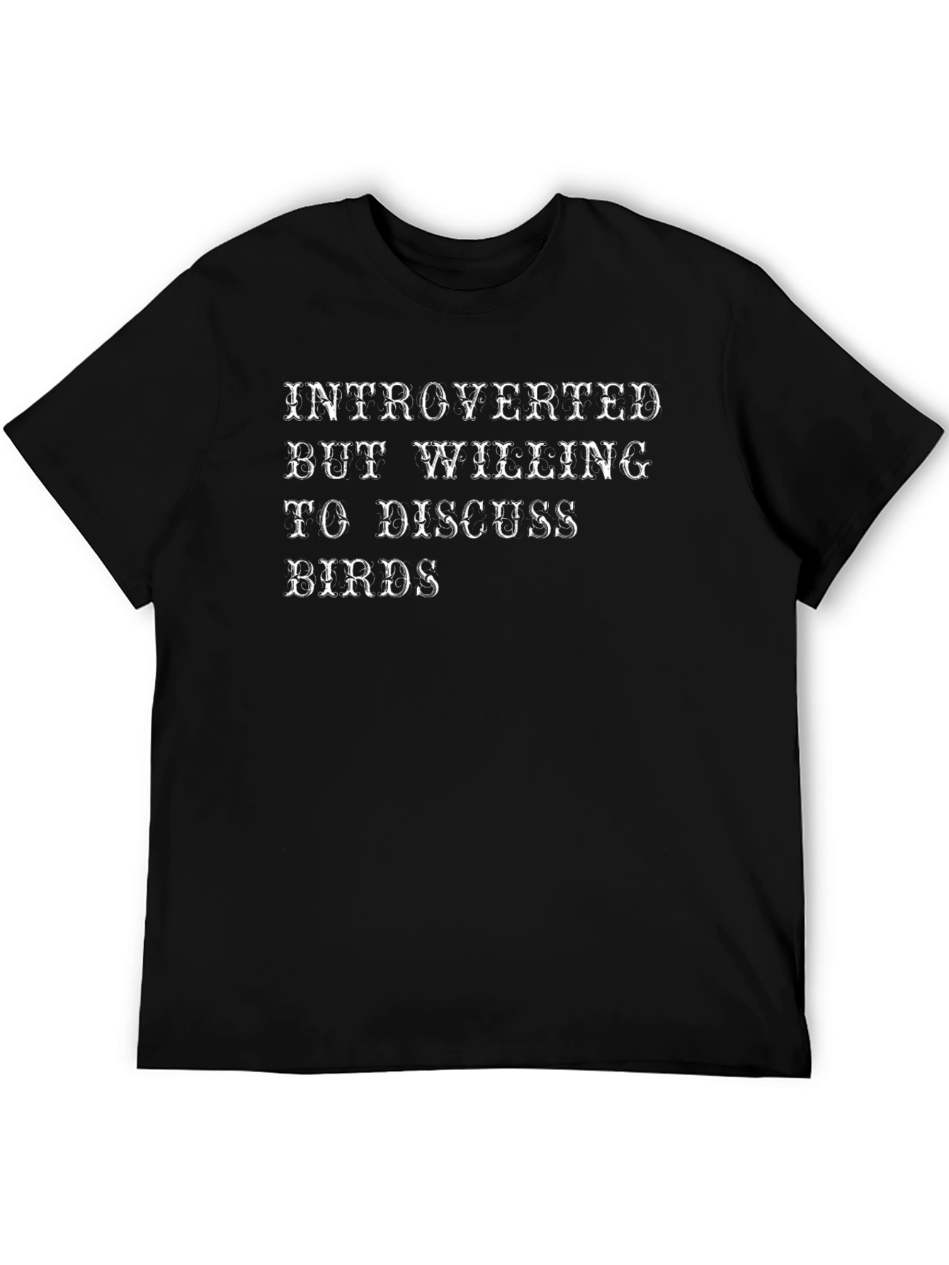 Introverted Bird Lover T-Shirt - Black