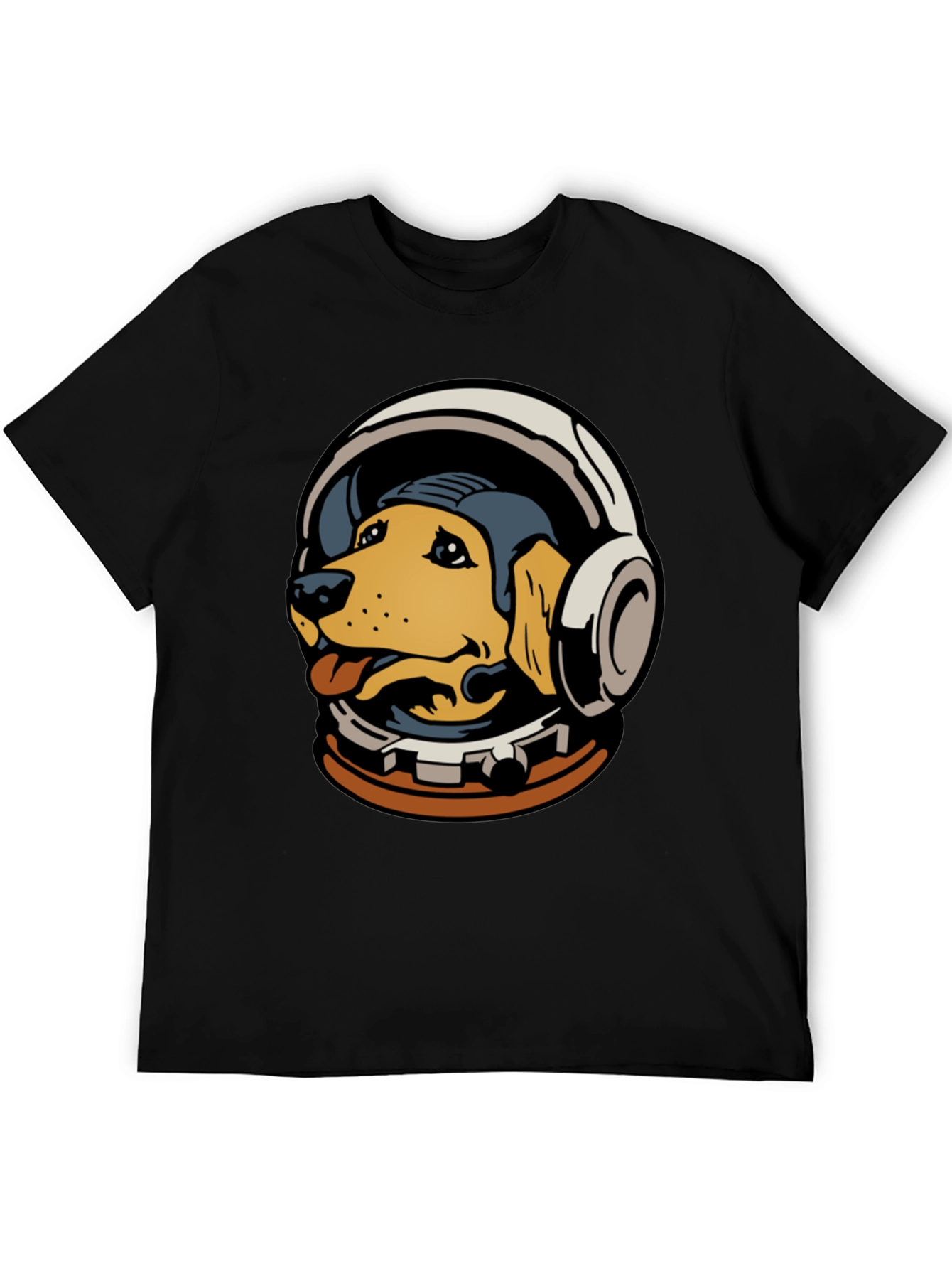 Astronaut Dog Graphic Tee - Black