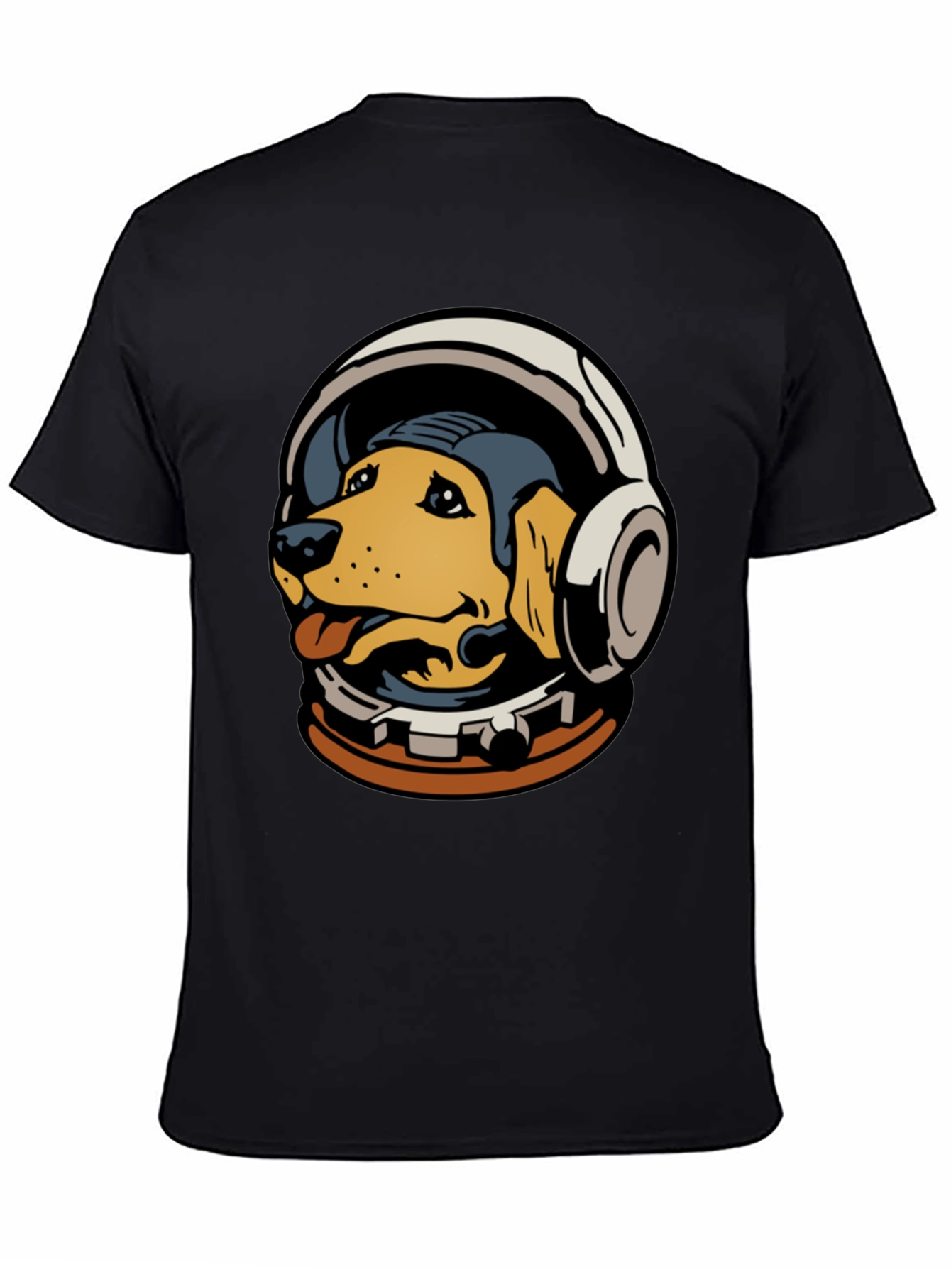 Astronaut Dog Graphic Tee - Black