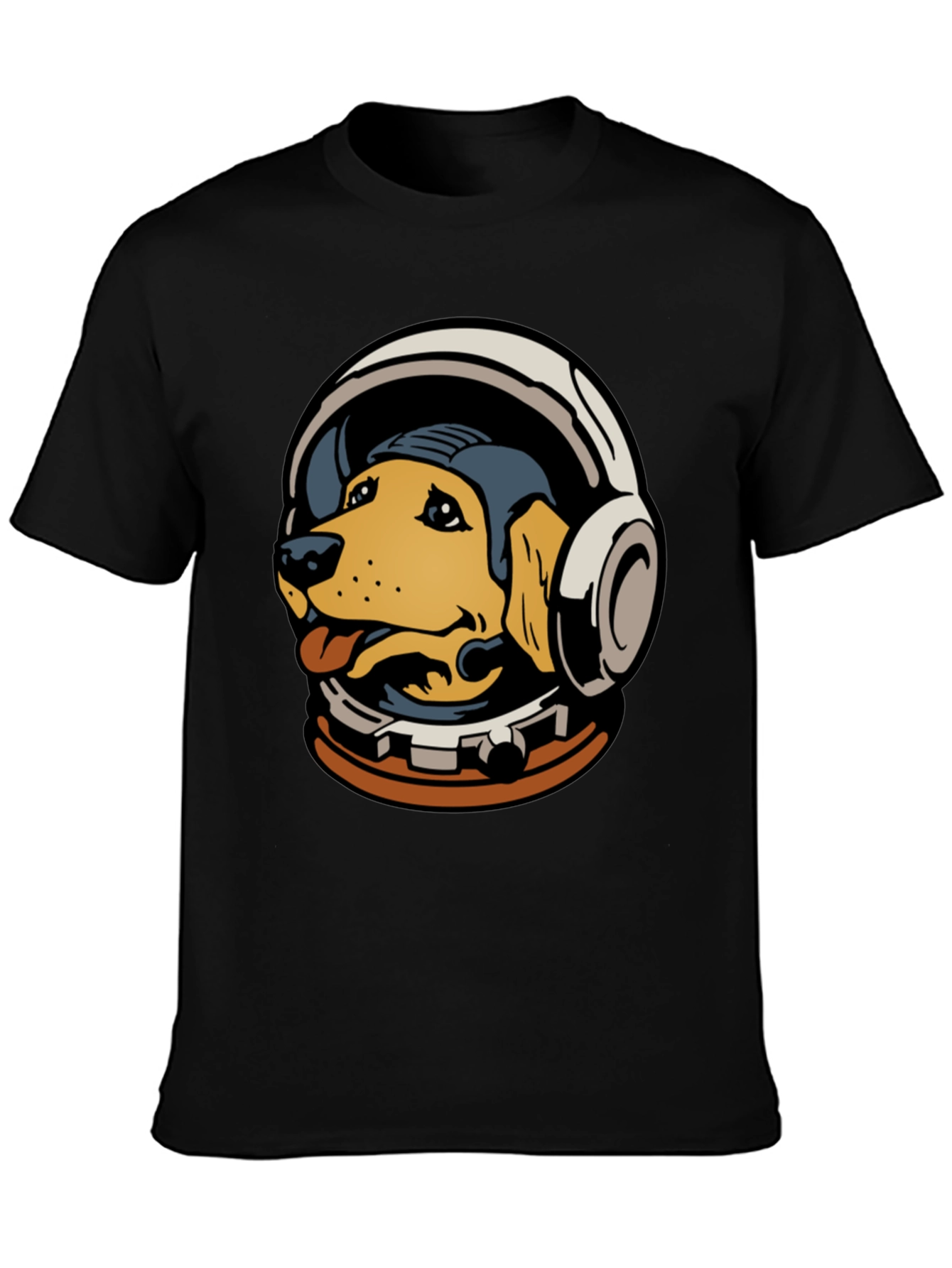 Astronaut Dog Graphic Tee - Black
