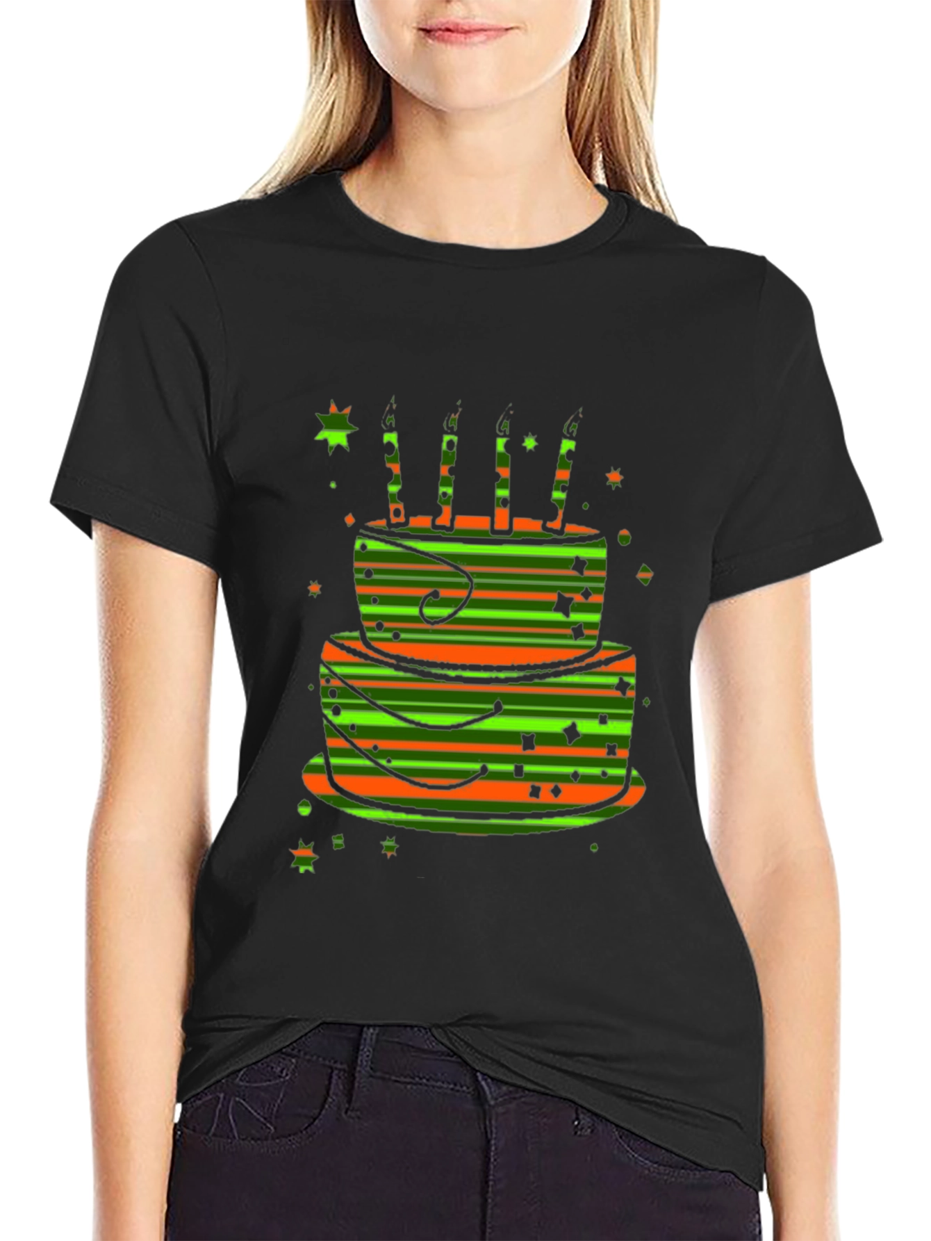 Birthday Cake Graphic Tee - Fun Celebration Shirt