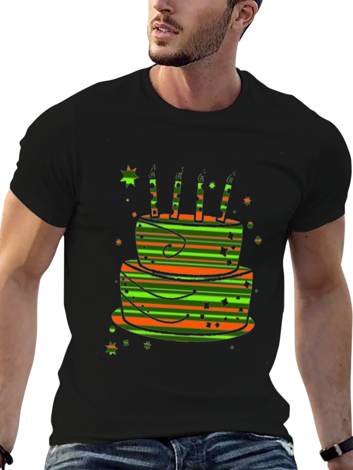Birthday Cake Graphic Tee - Fun Celebration Shirt