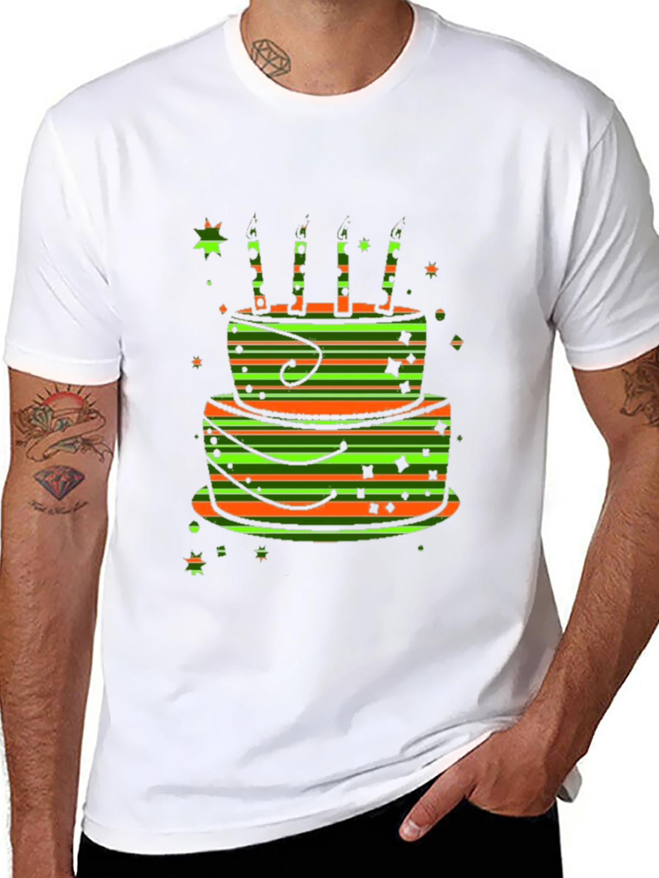 Birthday Cake Graphic Tee - Fun Celebration Shirt
