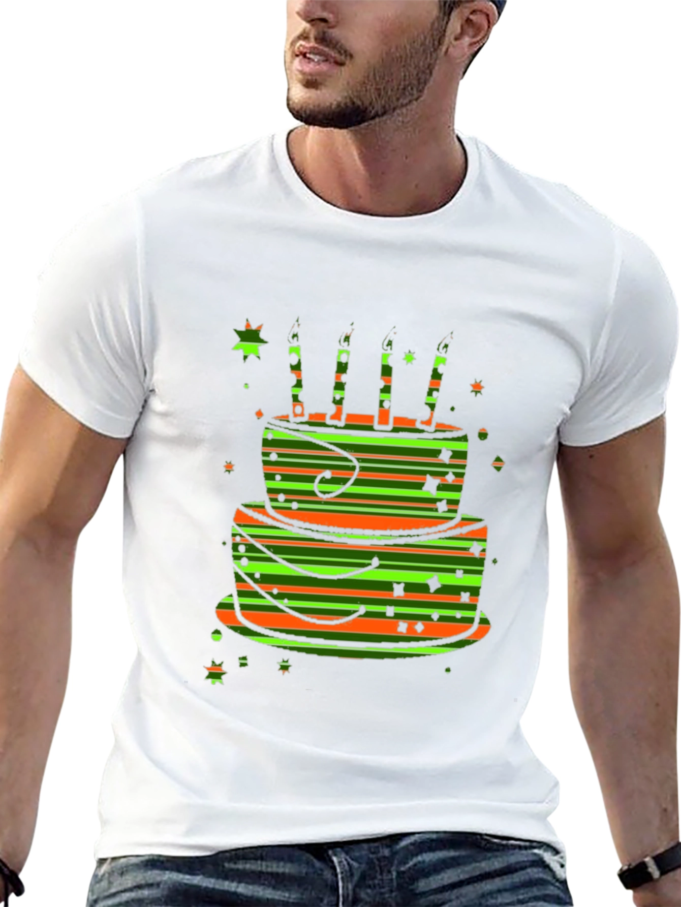 Birthday Cake Graphic Tee - Fun Celebration Shirt