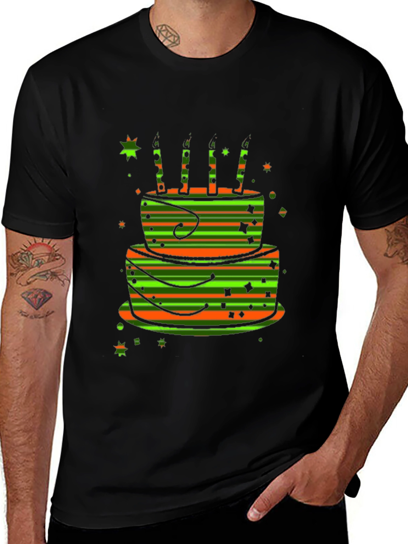 Birthday Cake Graphic Tee - Fun Celebration Shirt