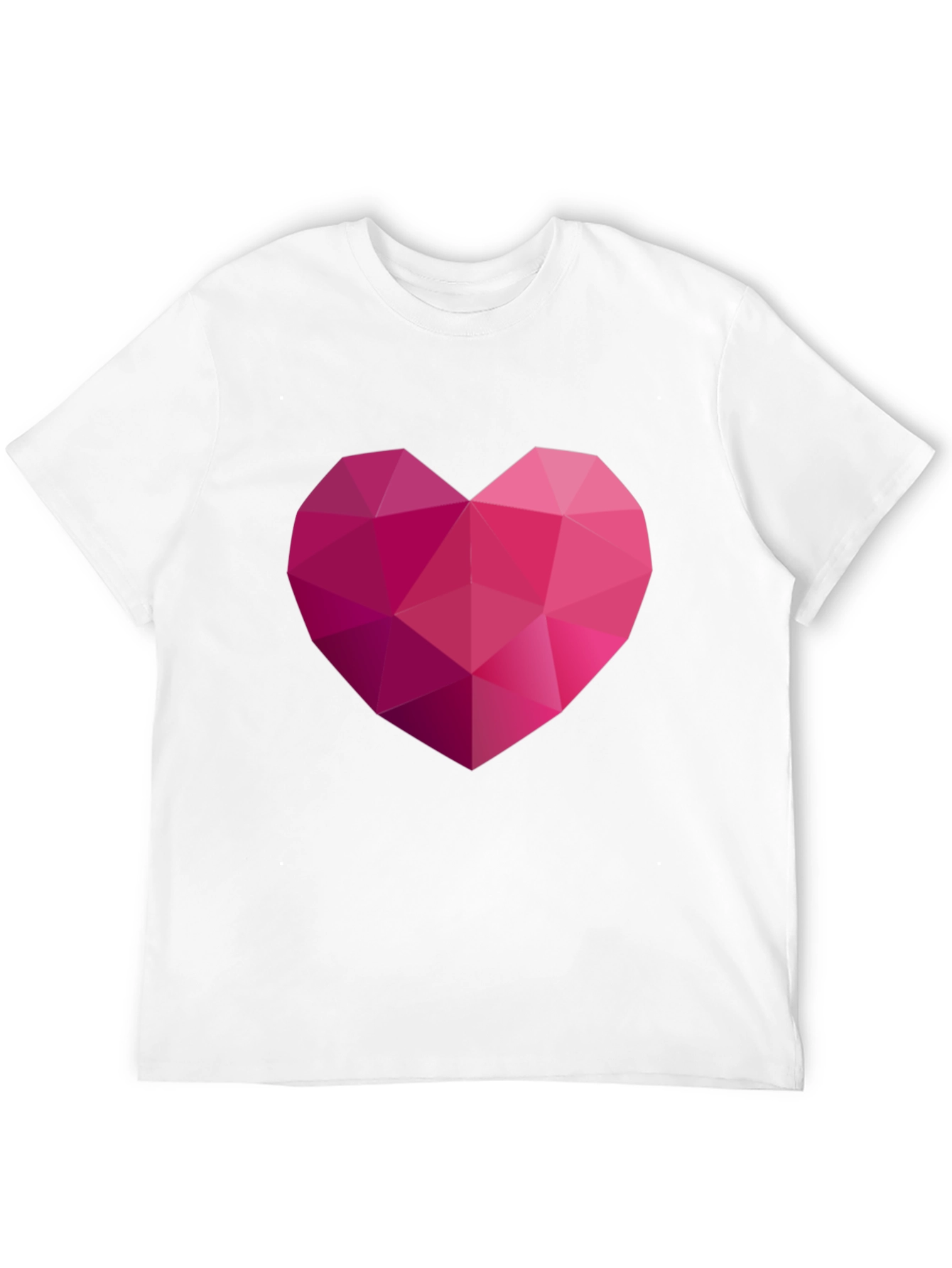 Geometric Heart Graphic Black T-Shirt