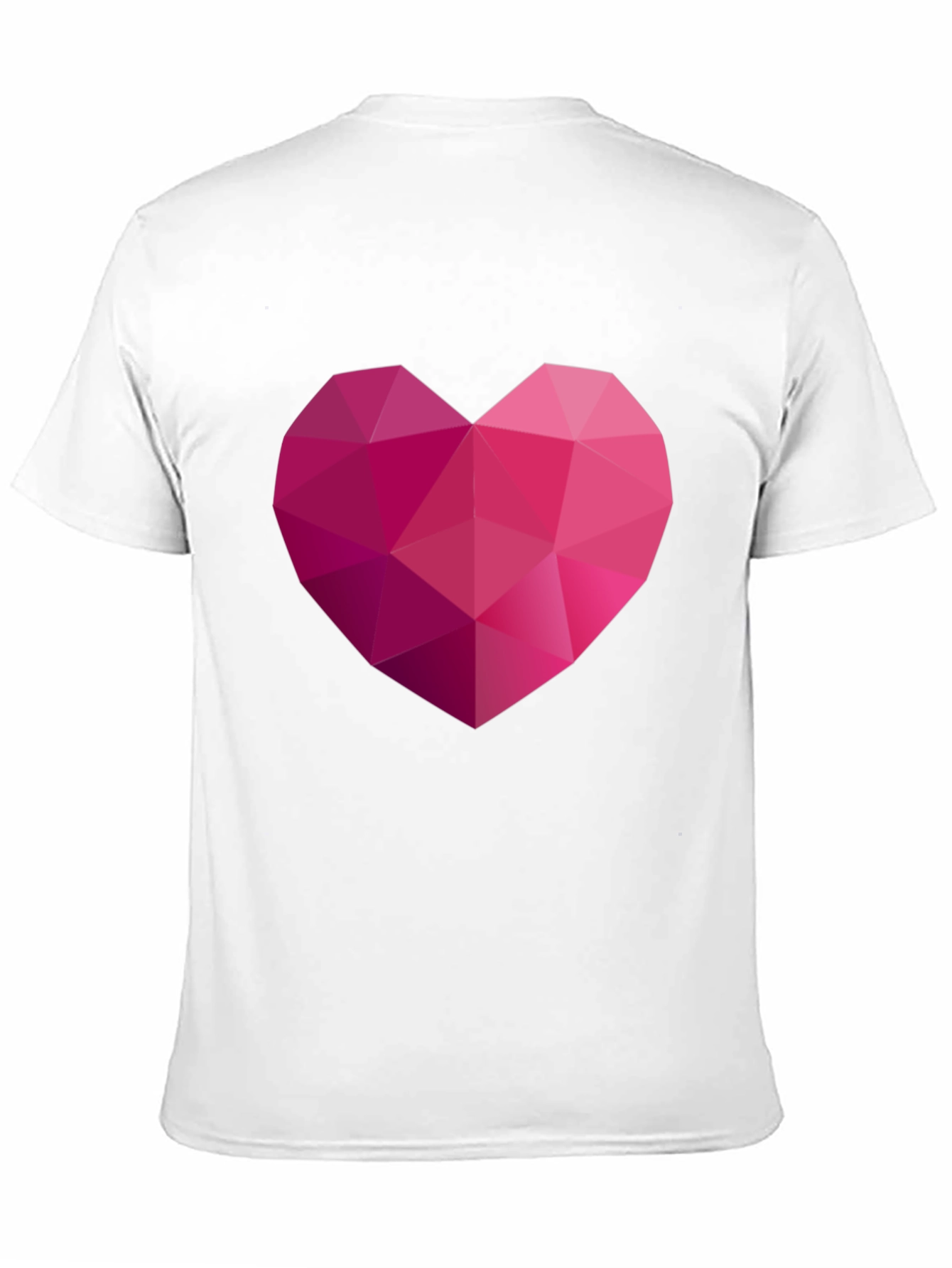 Geometric Heart Graphic Black T-Shirt