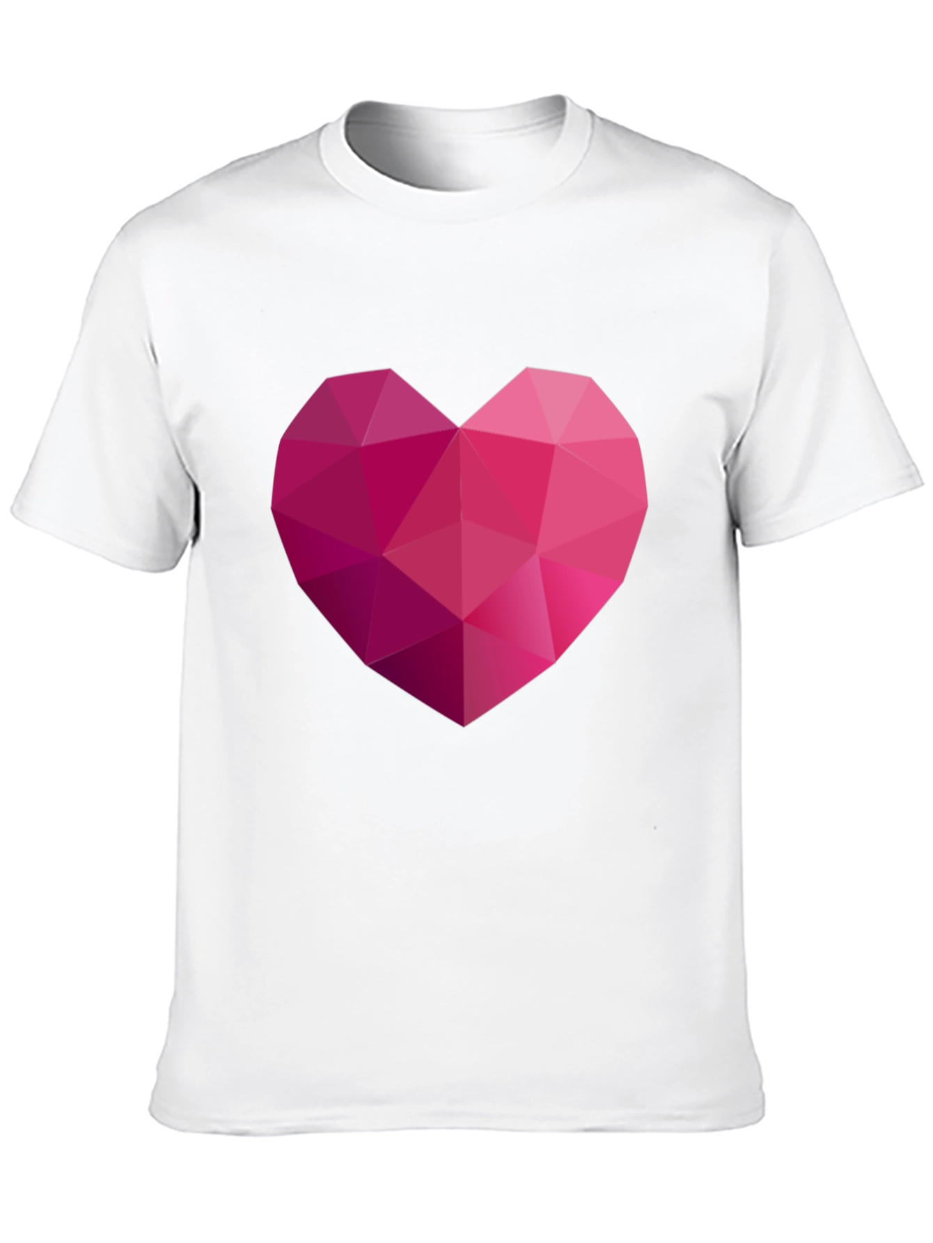 Geometric Heart Graphic Black T-Shirt