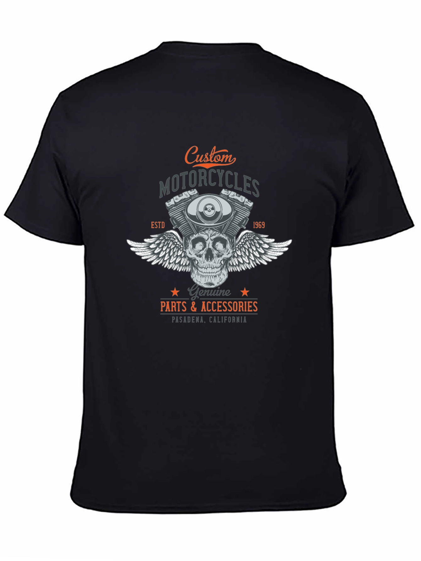 Custom Motorcycles Graphic Tee - Pasadena CA