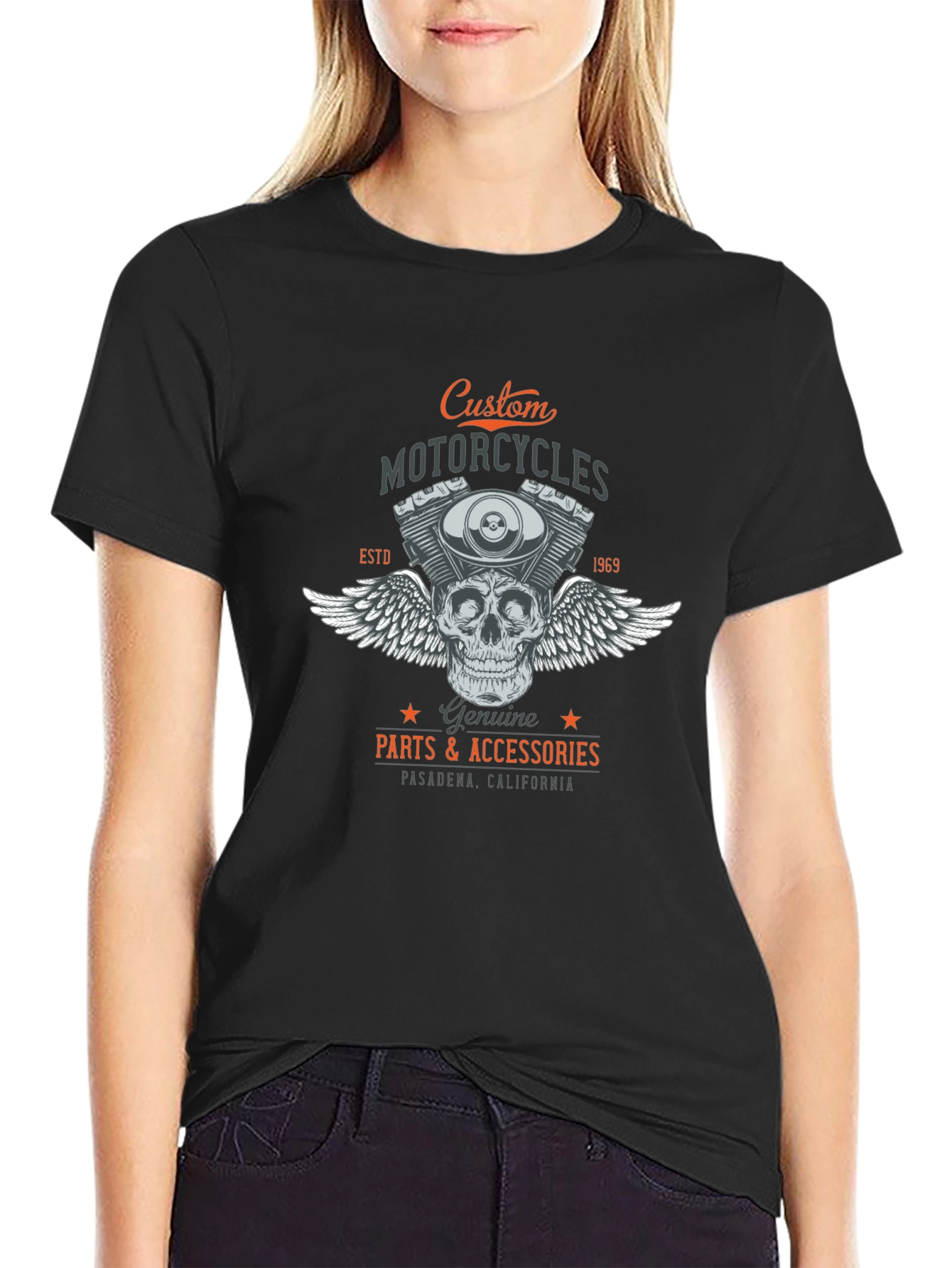 Custom Motorcycles Graphic Tee - Pasadena CA