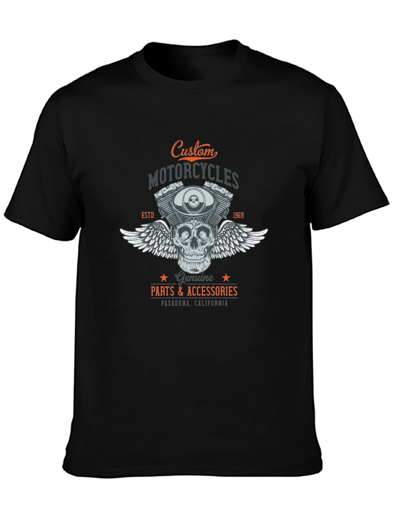 Custom Motorcycles Graphic Tee - Pasadena CA