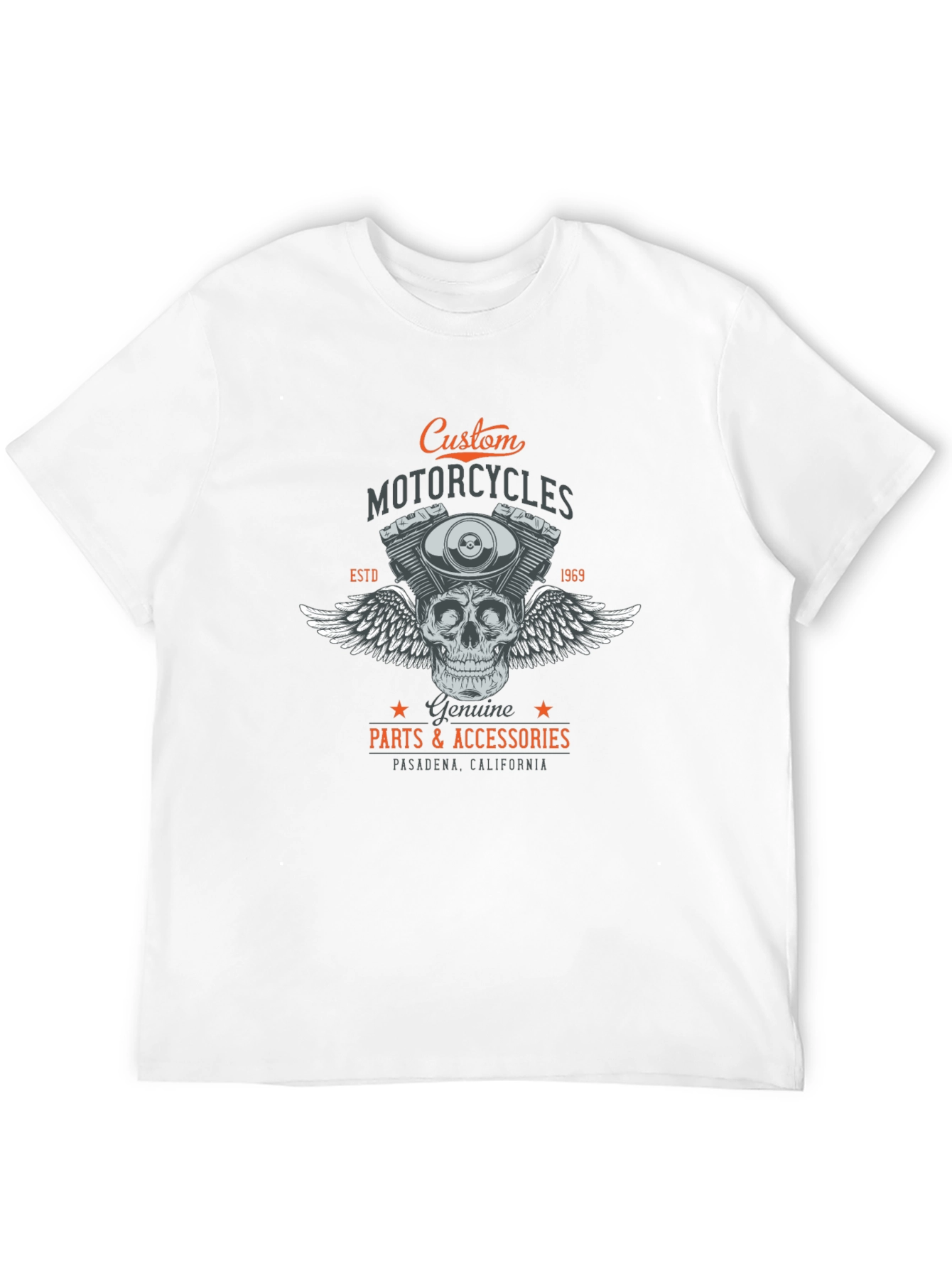 Custom Motorcycles Graphic Tee - Pasadena CA