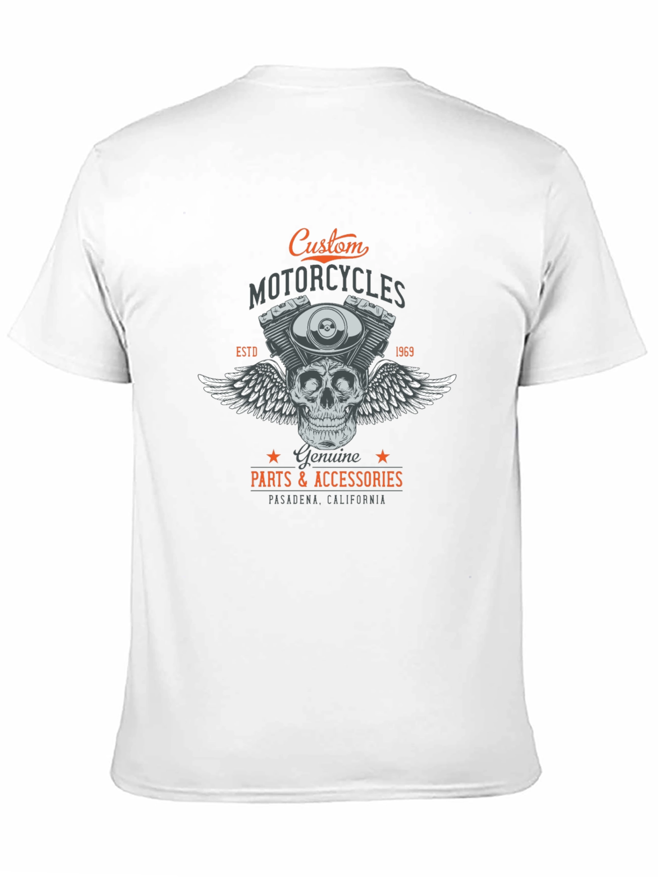 Custom Motorcycles Graphic Tee - Pasadena CA