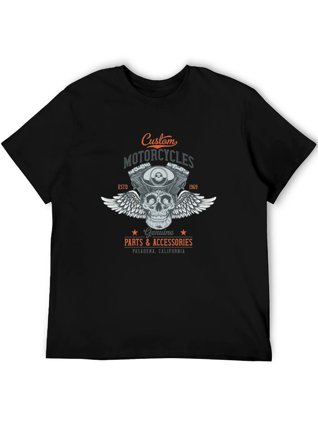Custom Motorcycles Graphic Tee - Pasadena CA