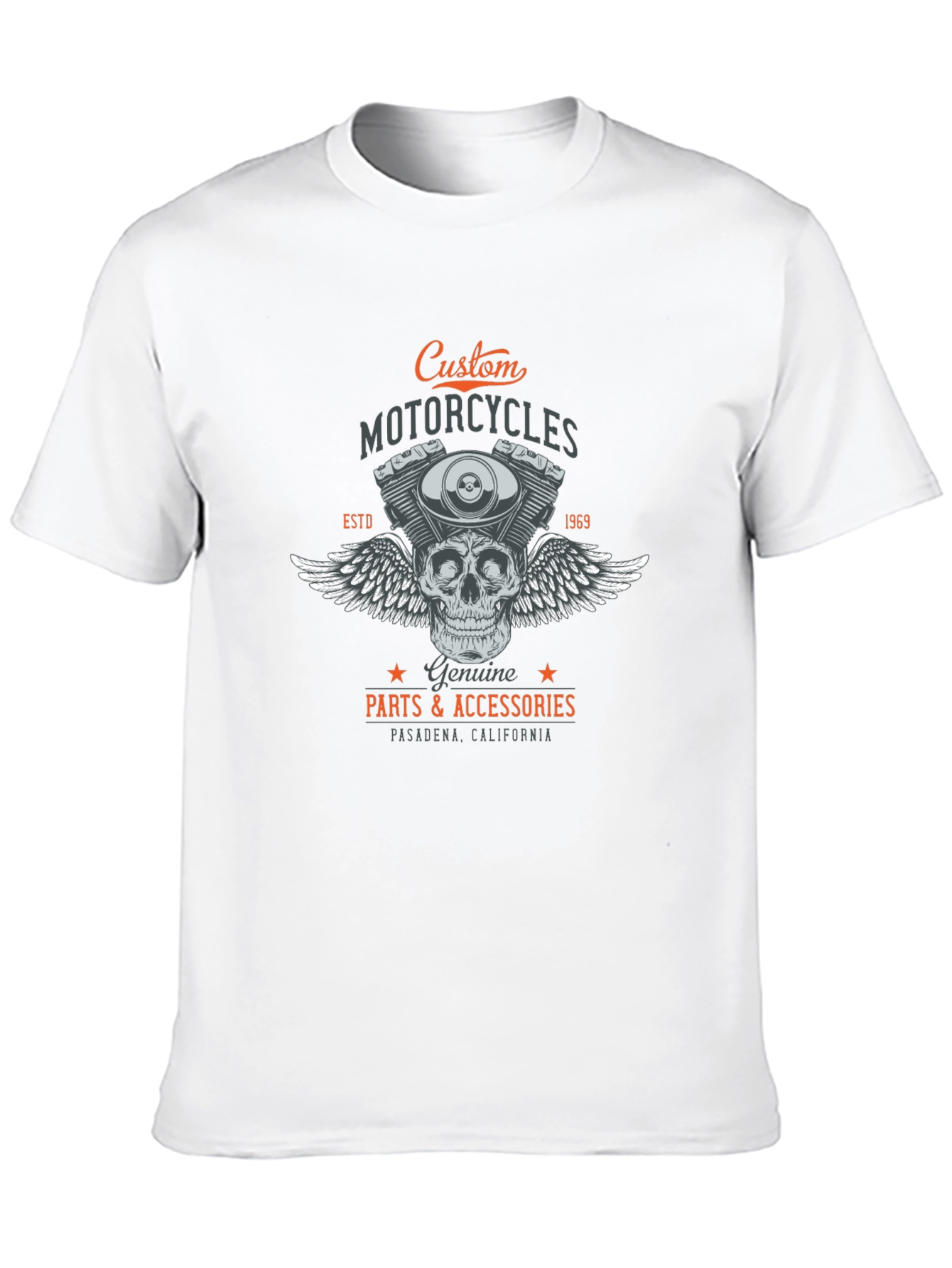 Custom Motorcycles Graphic Tee - Pasadena CA