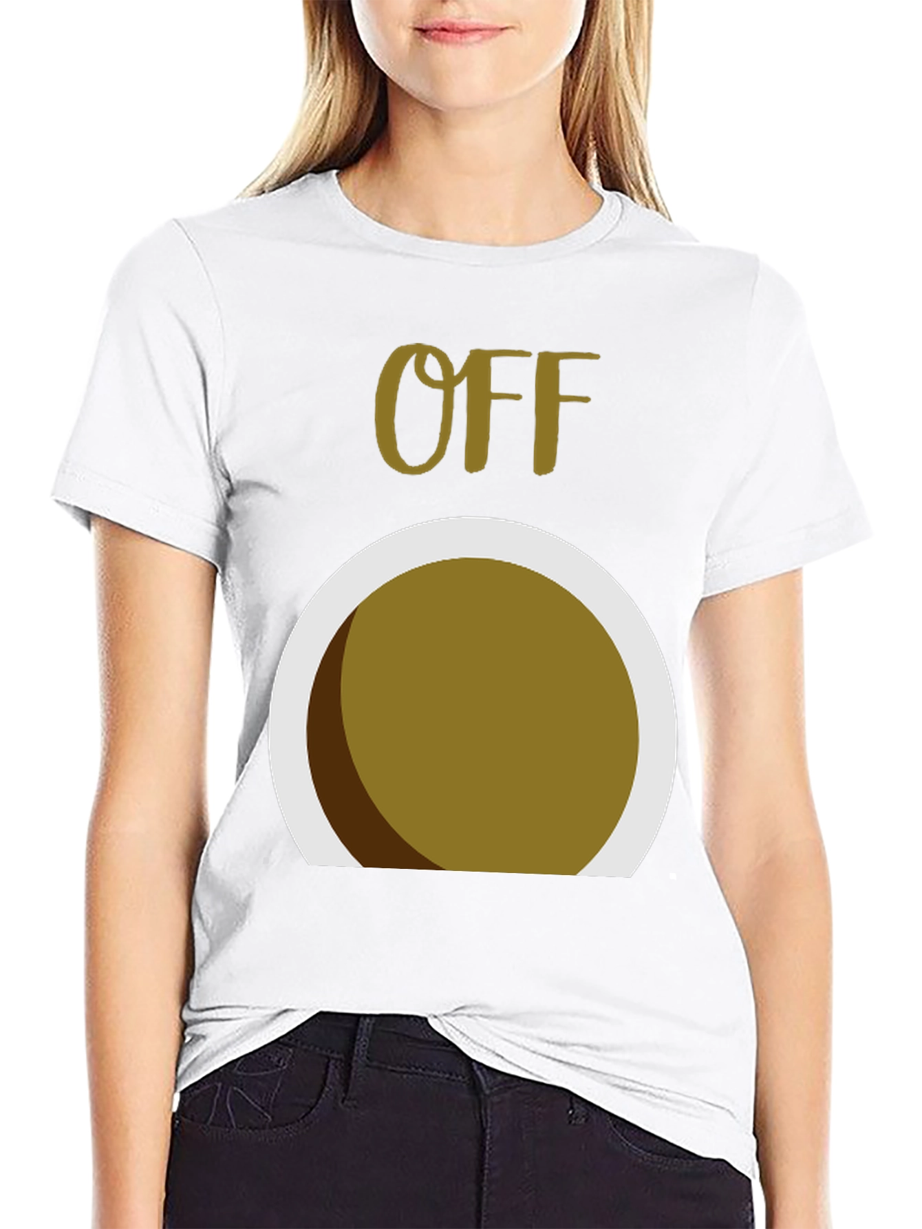 Humorous OFF Graphic Tee - Round Design