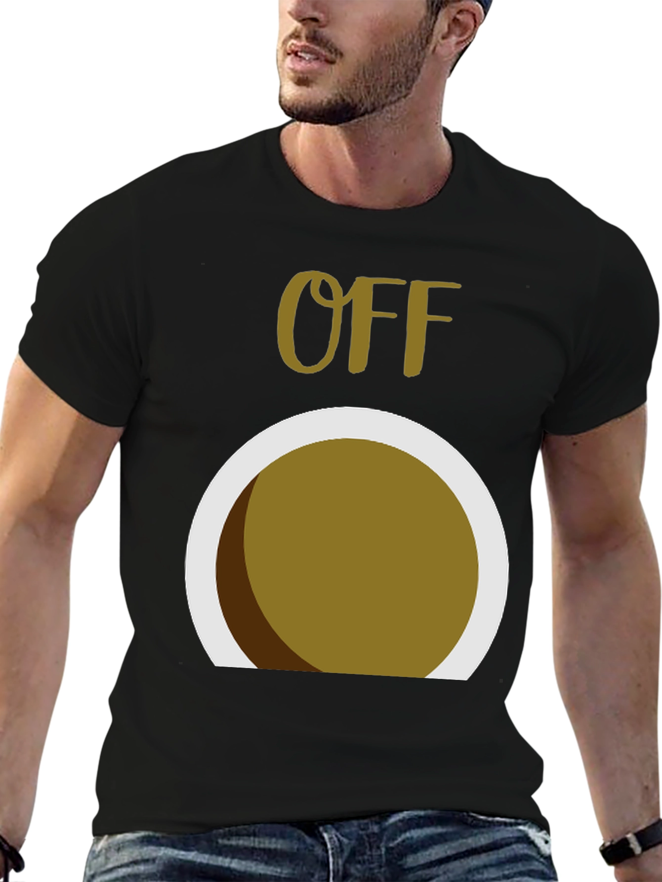 Humorous OFF Graphic Tee - Round Design