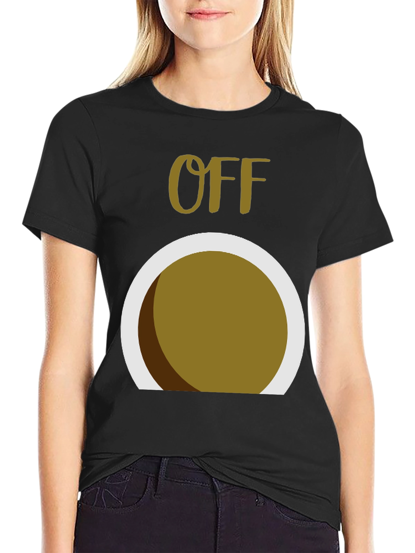Humorous OFF Graphic Tee - Round Design