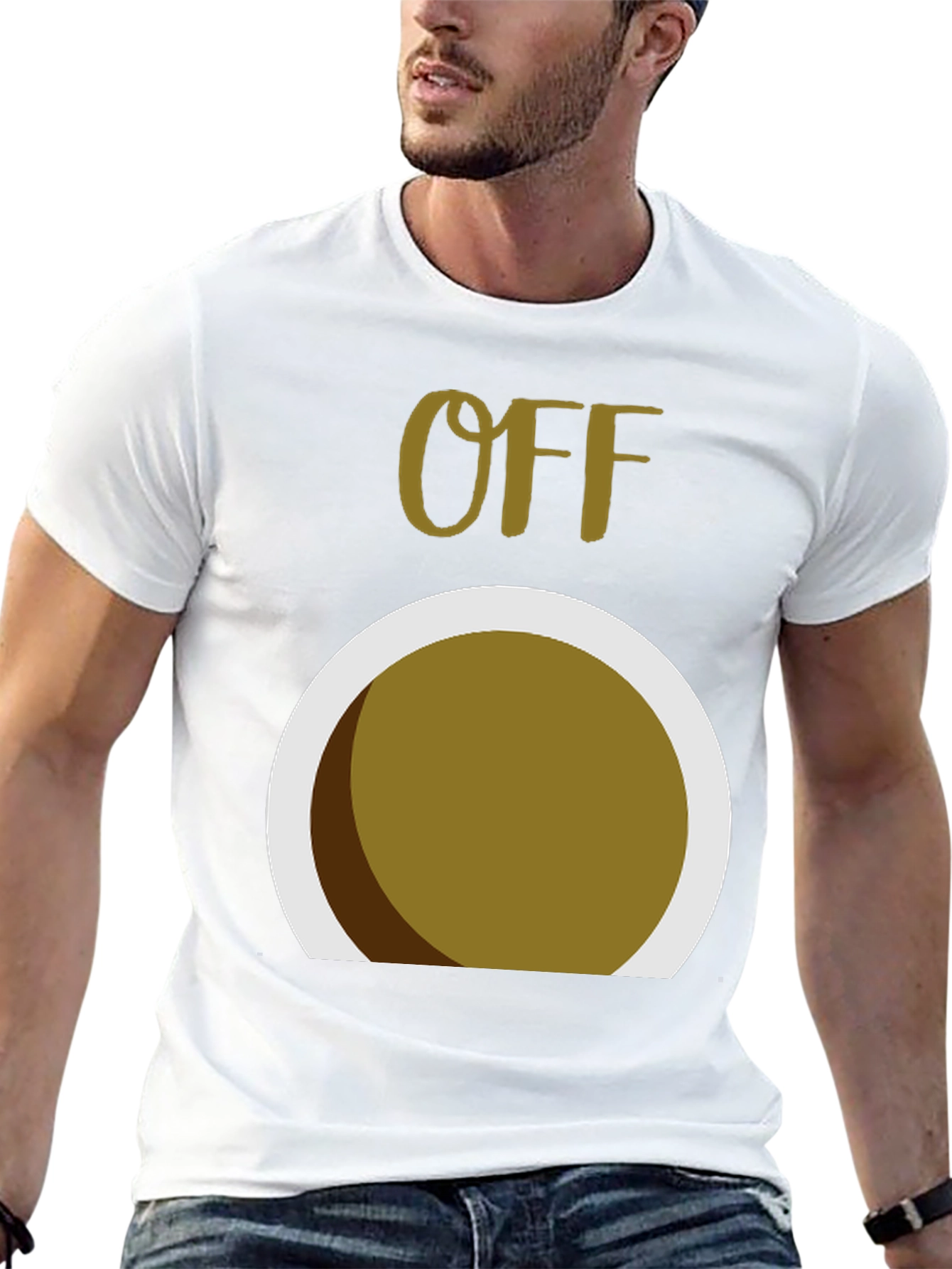 Humorous OFF Graphic Tee - Round Design