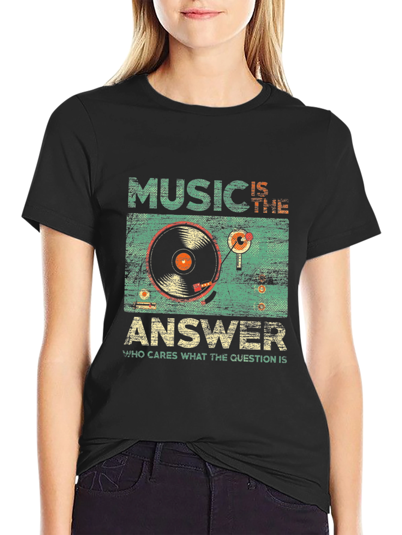 Music is the Answer Retro Graphic Tee
