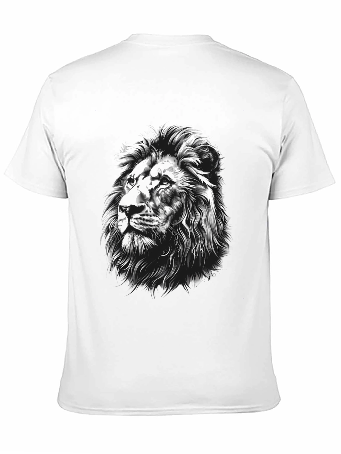 Lion Graphic Tee - Black Crew Neck T-Shirt