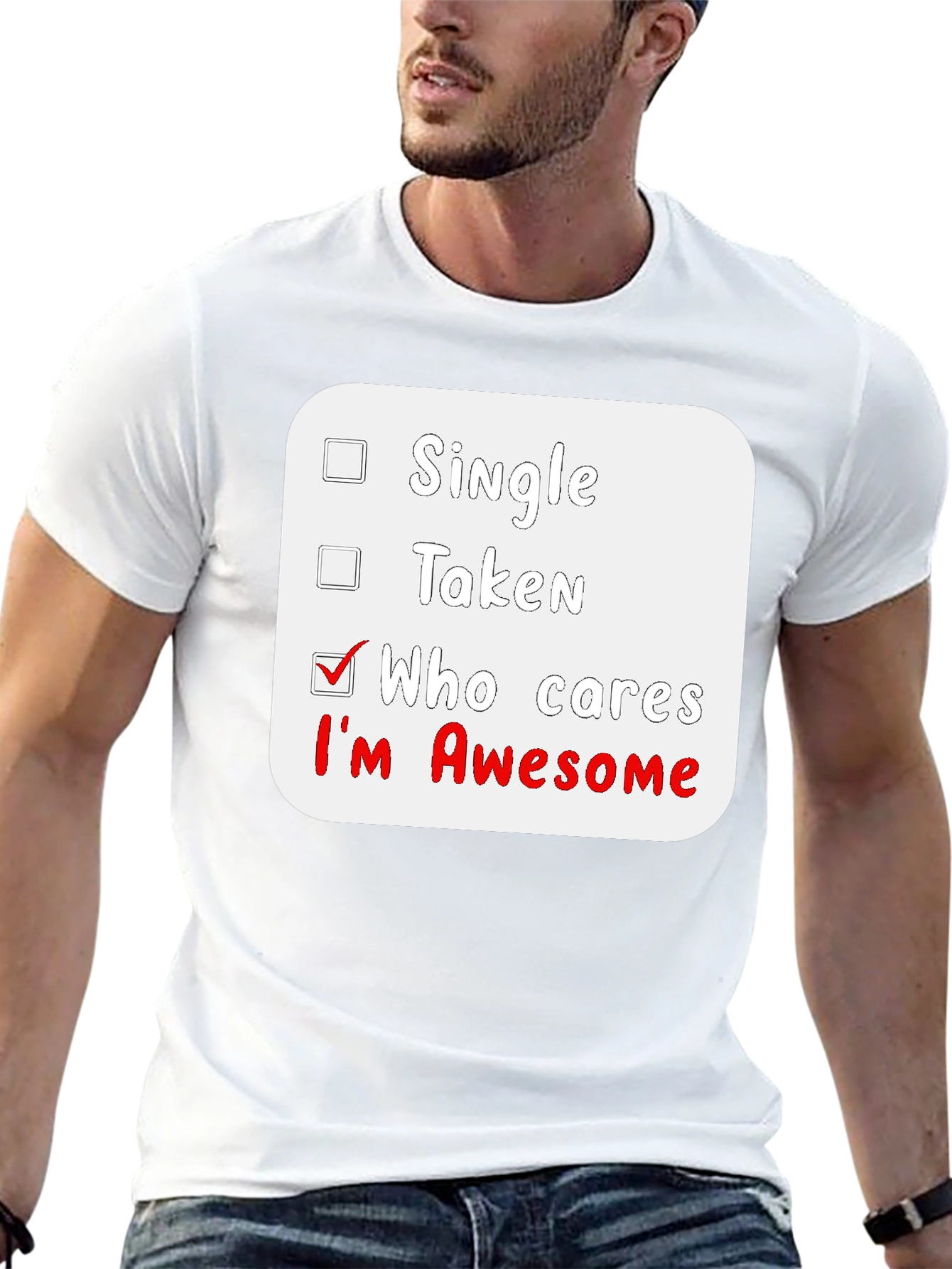 Who Cares Im Awesome Black T-Shirt