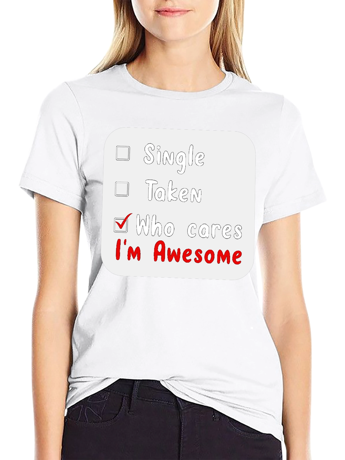 Who Cares Im Awesome Black T-Shirt