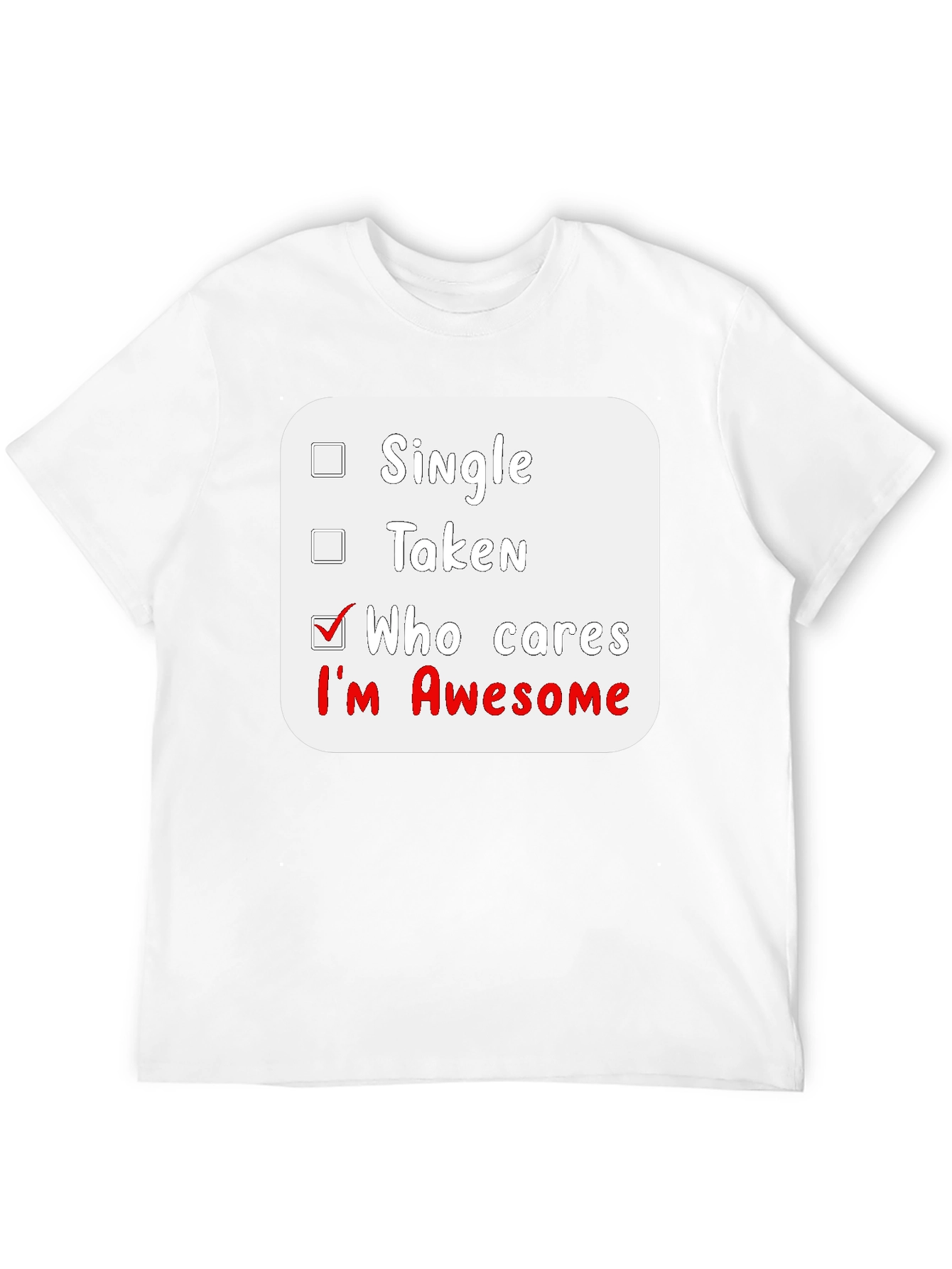 Who Cares Im Awesome Black T-Shirt