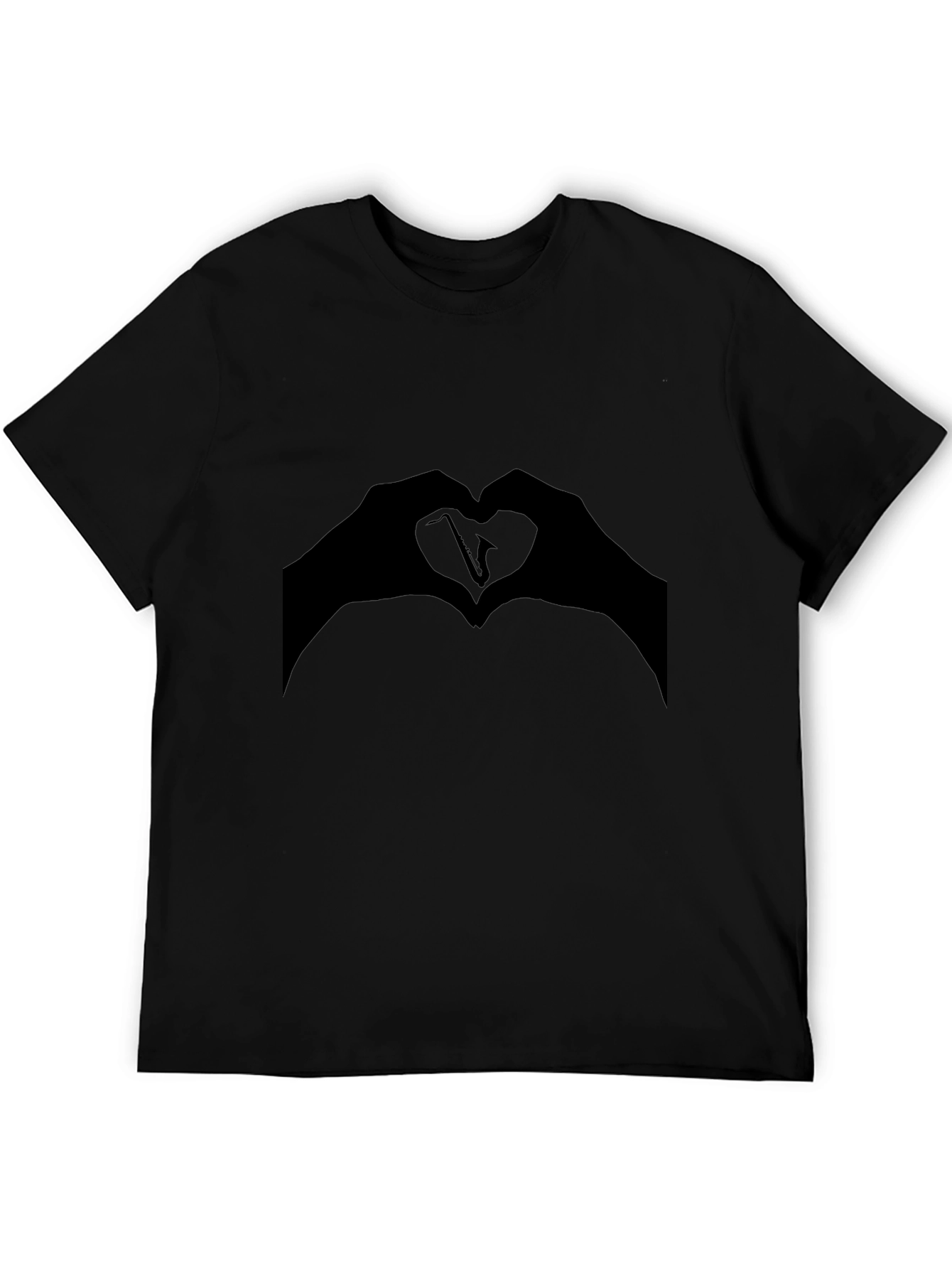 Saxophone Heart Hands Graphic T-Shirt