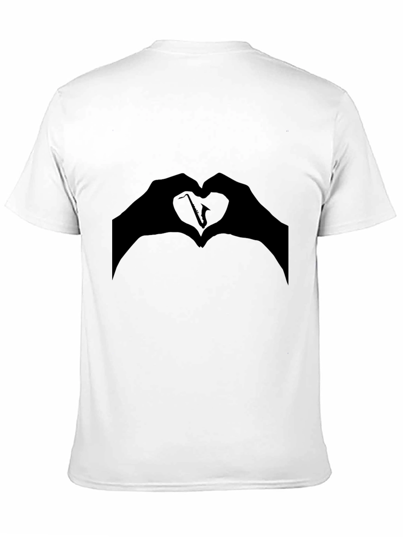Saxophone Heart Hands Graphic T-Shirt
