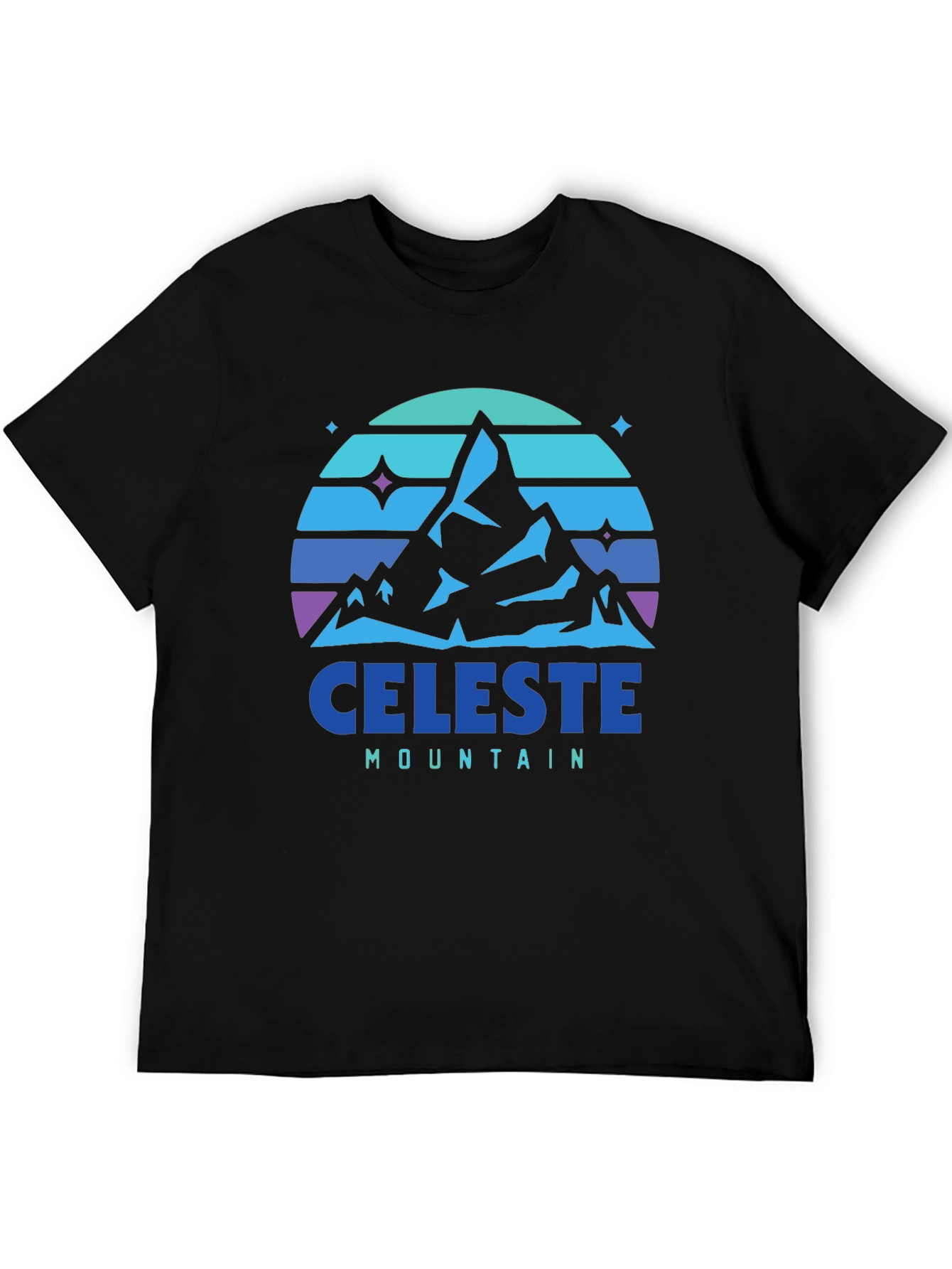 Celeste Mountain Graphic Tee - Black Cotton Comfort