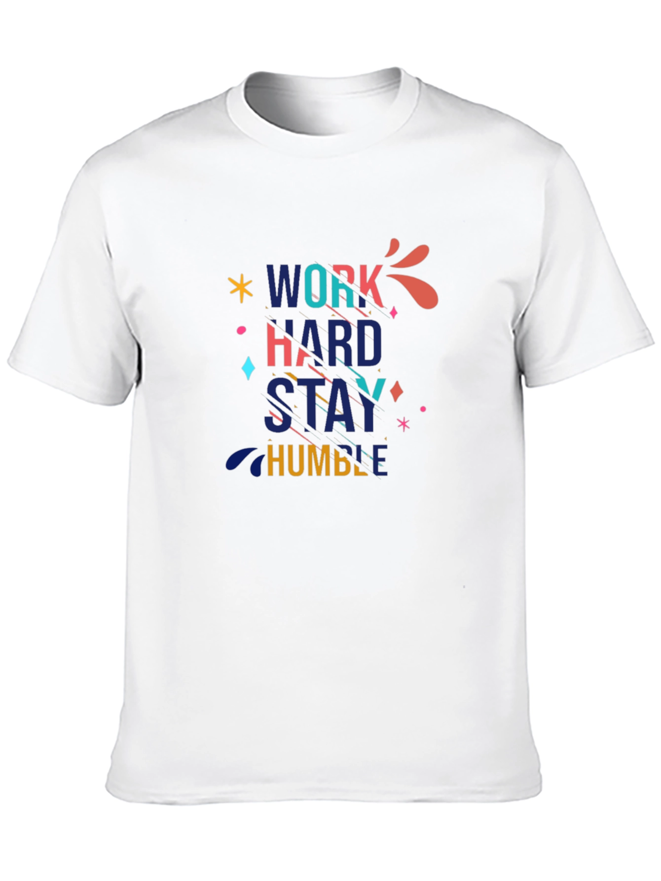 Work Hard Stay Humble Graphic Black T-Shirt