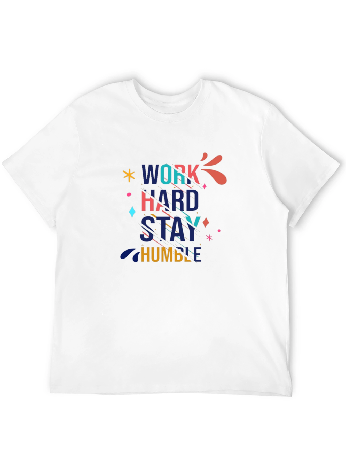 Work Hard Stay Humble Graphic Black T-Shirt