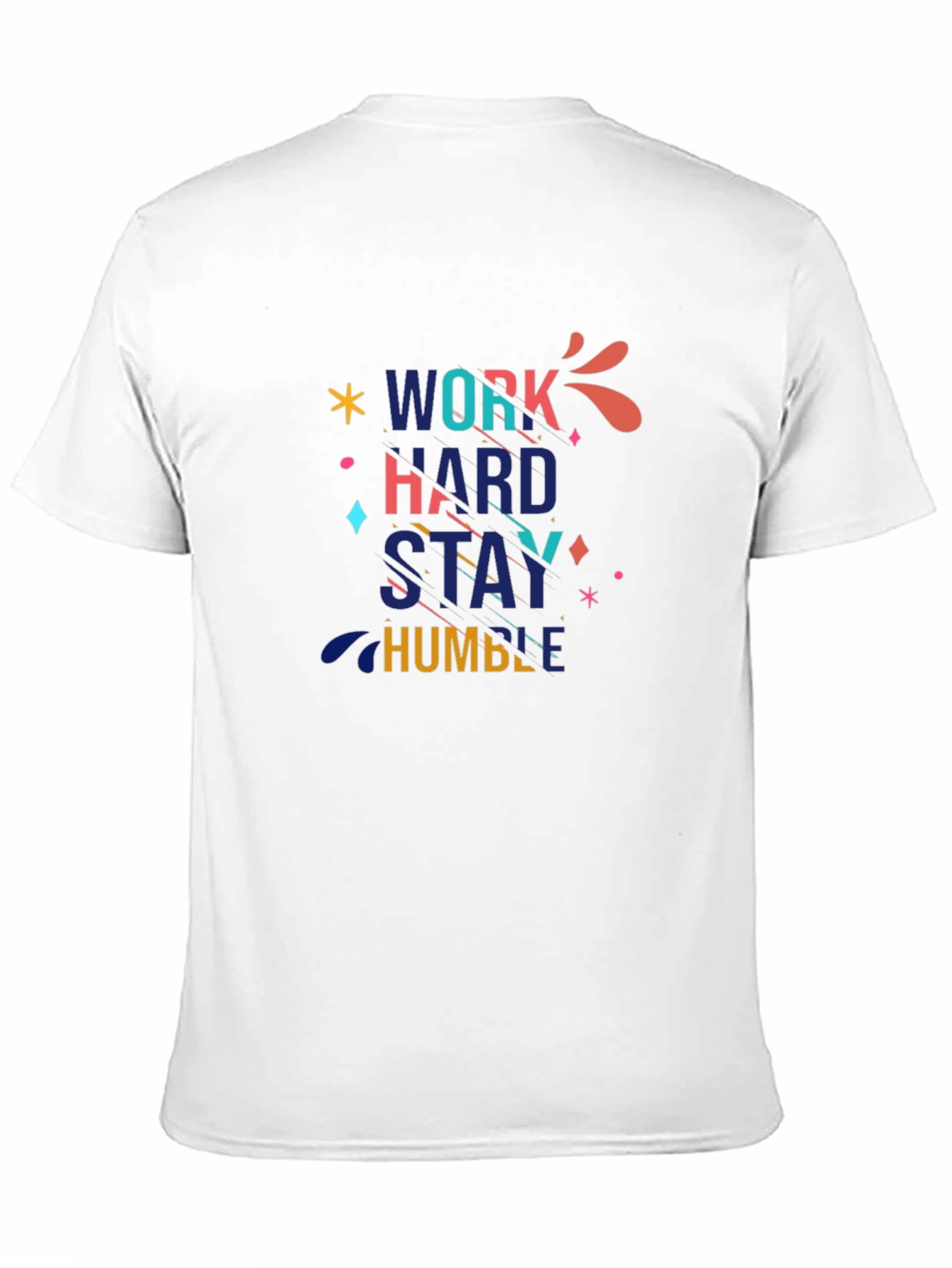 Work Hard Stay Humble Graphic Black T-Shirt