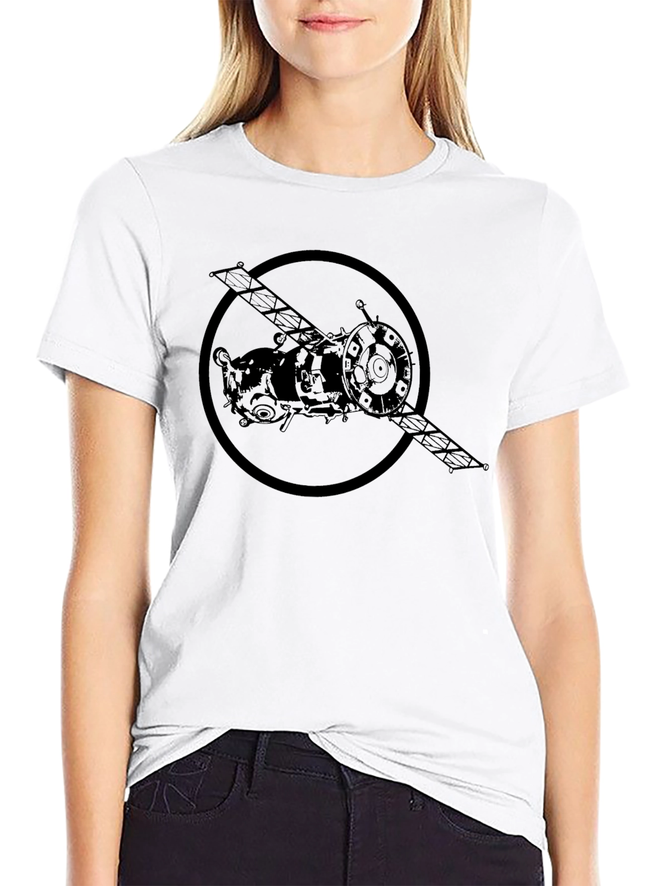 Spacecraft Graphic Black T-Shirt
