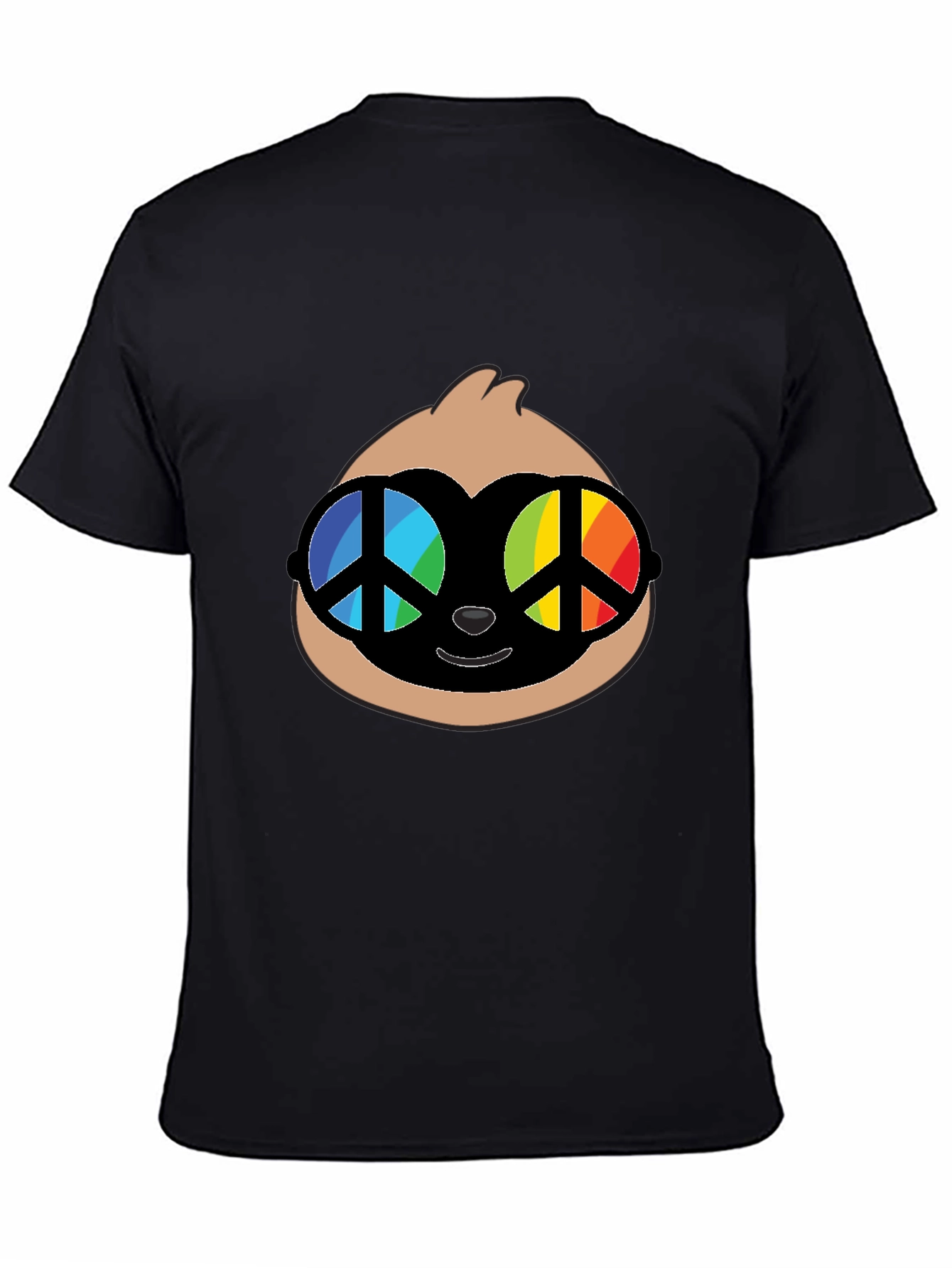 Sloth with Peace Sign Glasses Graphic Tee