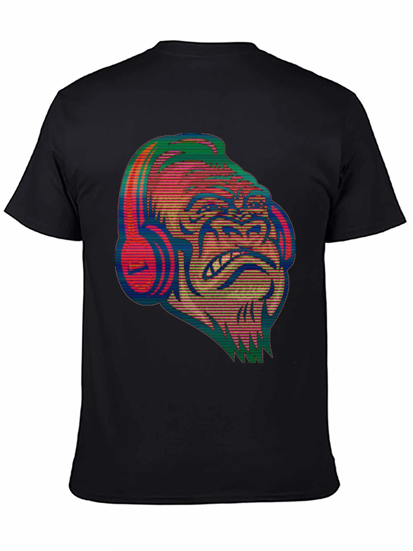 Gorilla with Headphones Graphic Tee - Unique Design