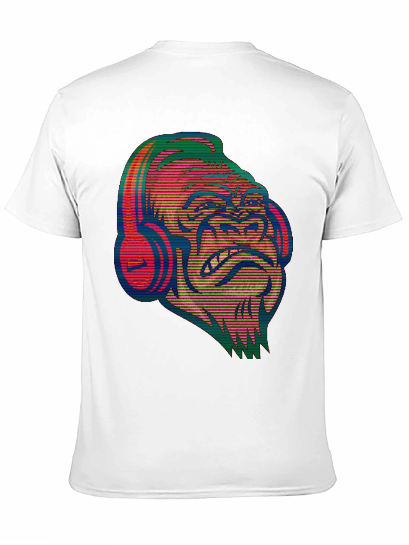 Gorilla with Headphones Graphic Tee - Unique Design